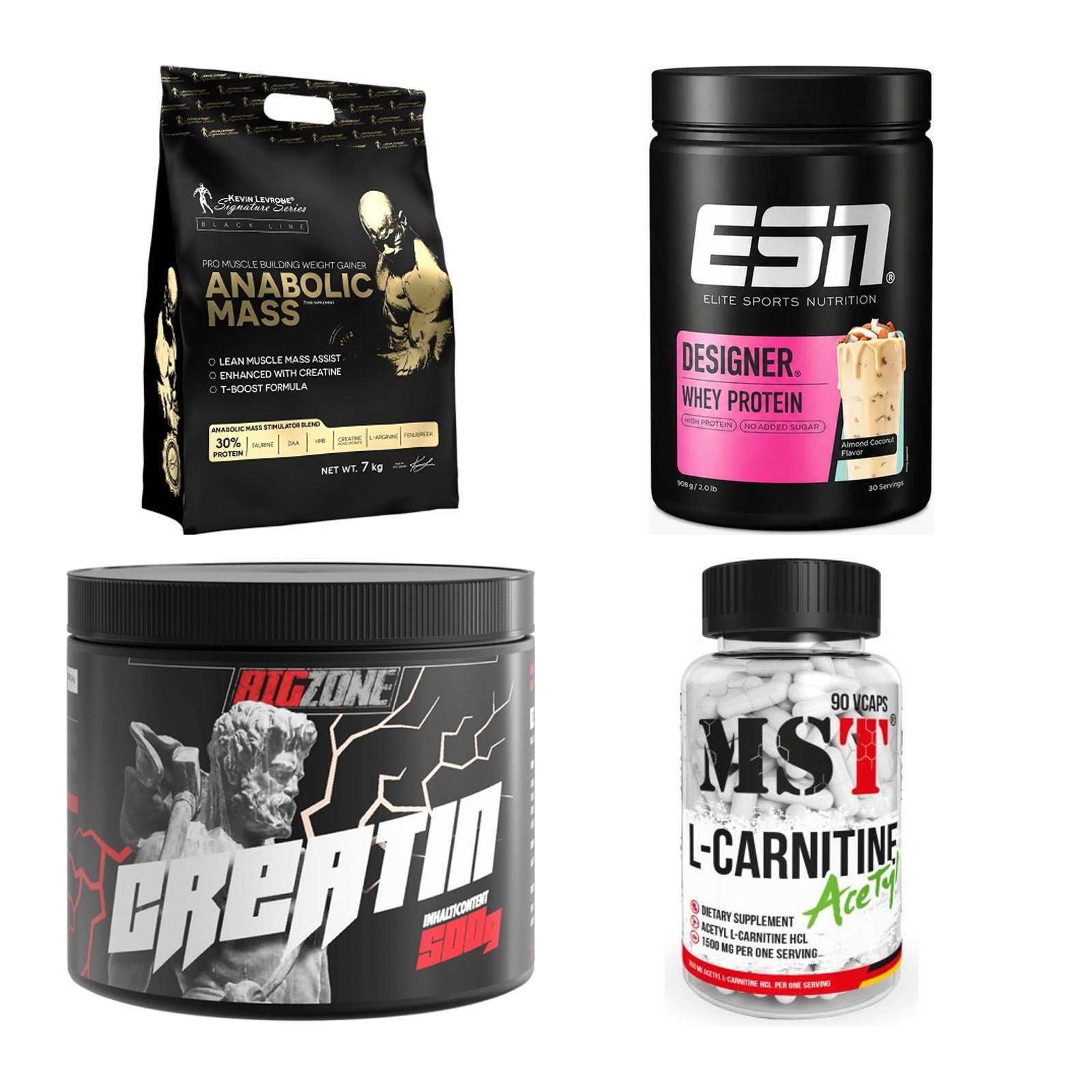 Masseaufbau für Fortgeschrittene: Kevin Levrone Anabolic + 3 weitere – alle enthaltenen Artikel