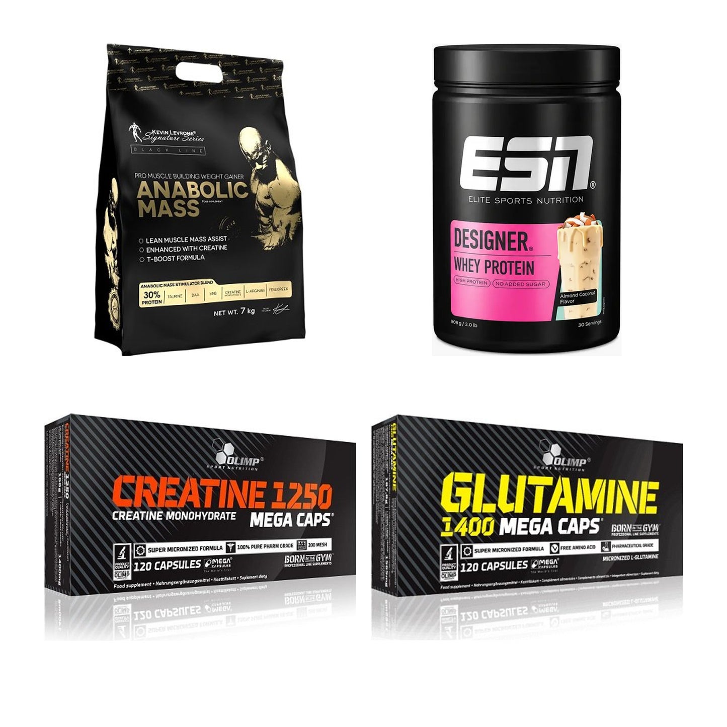 Masseaufbau für Fortgeschrittene: Kevin Levrone Anabolic + 3 weitere – alle enthaltenen Artikel