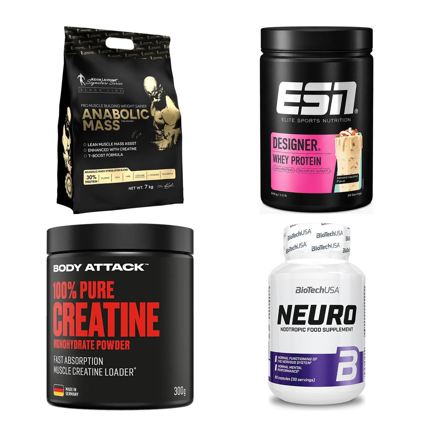 Masseaufbau für Fortgeschrittene: Kevin Levrone Anabolic + 3 weitere – alle enthaltenen Artikel