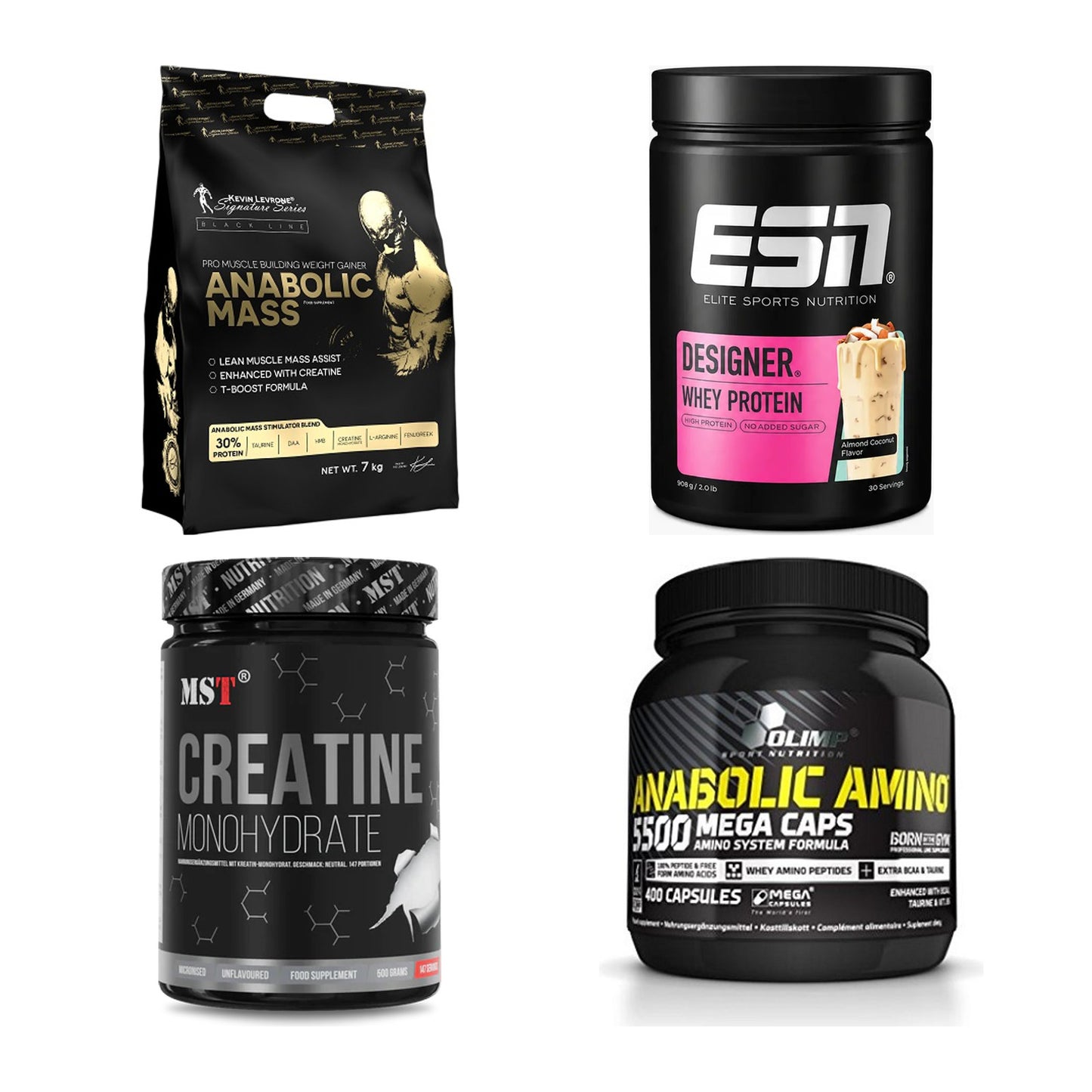 Masseaufbau für Fortgeschrittene: Kevin Levrone Anabolic + 3 weitere – alle enthaltenen Artikel
