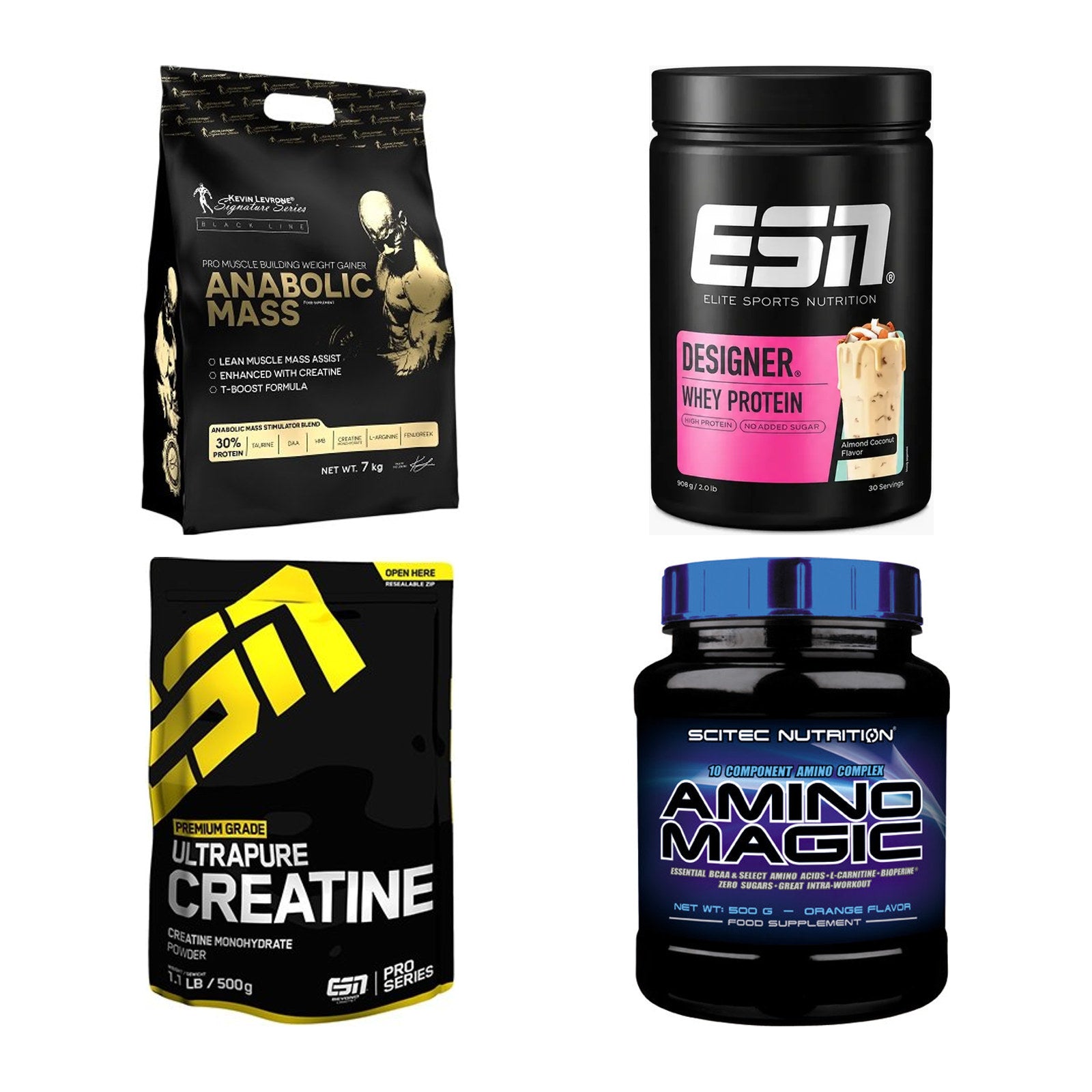 Masseaufbau für Fortgeschrittene: Kevin Levrone Anabolic + 3 weitere – alle enthaltenen Artikel
