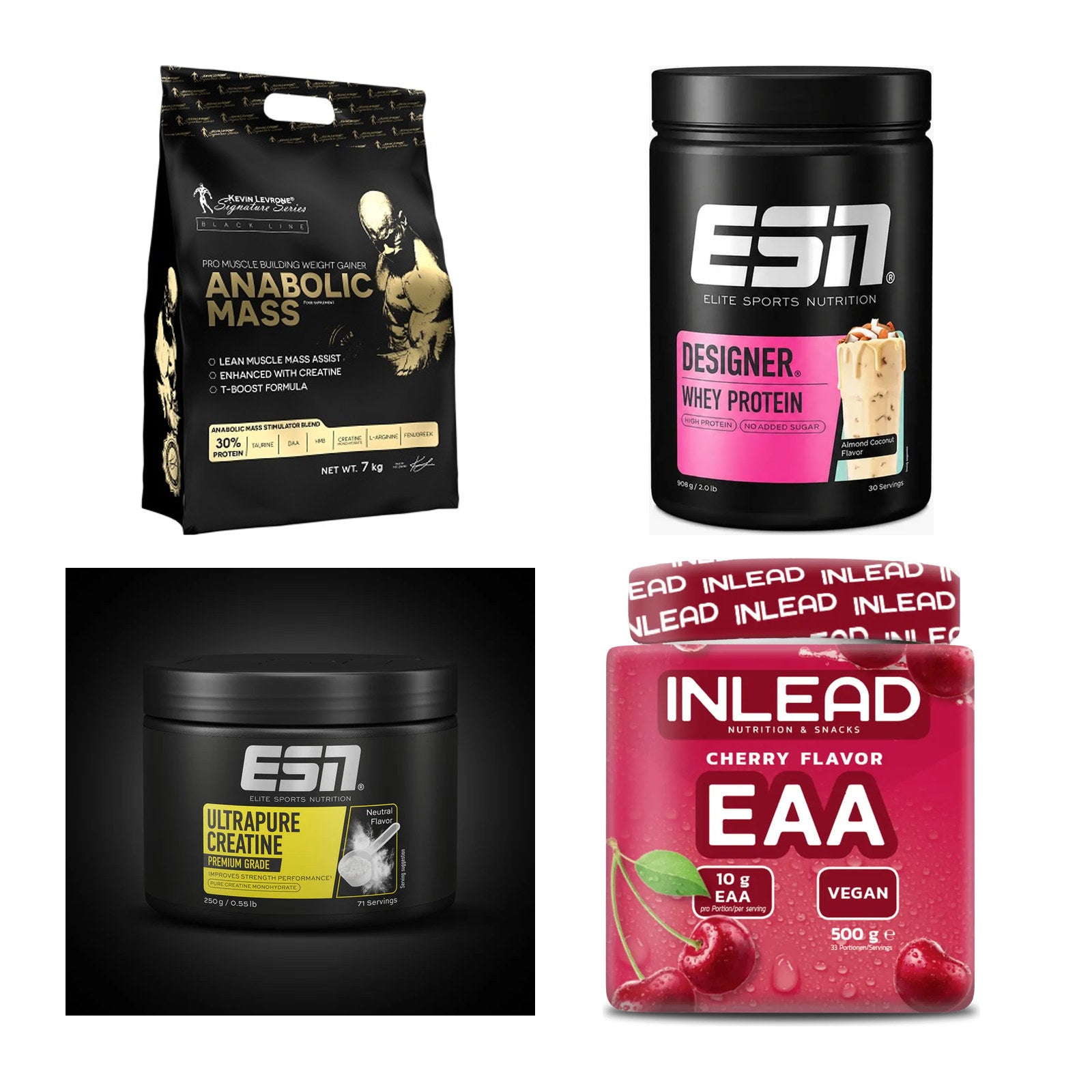 Masseaufbau für Fortgeschrittene: Kevin Levrone Anabolic + 3 weitere – alle enthaltenen Artikel