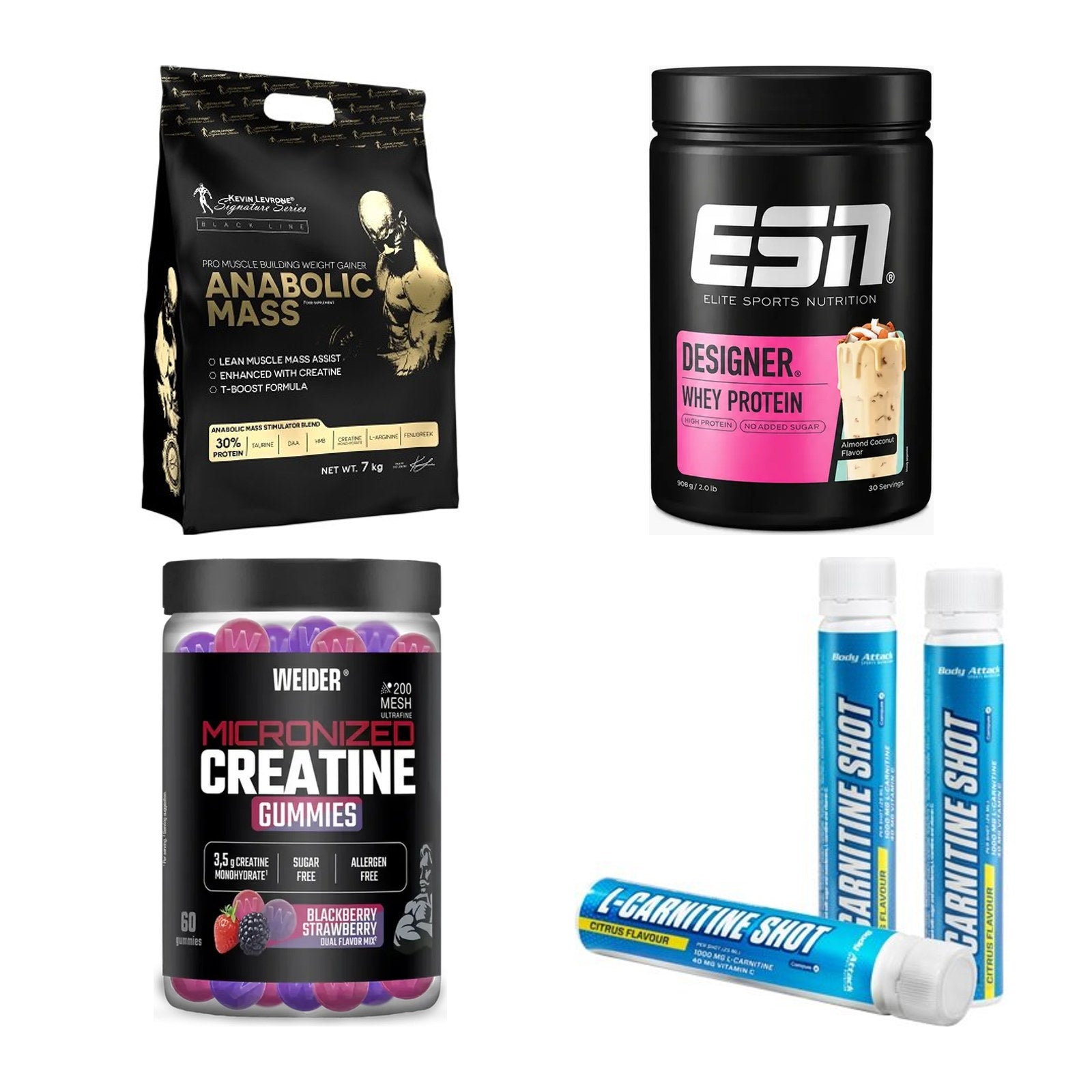Masseaufbau für Fortgeschrittene: Kevin Levrone Anabolic + 3 weitere – alle enthaltenen Artikel