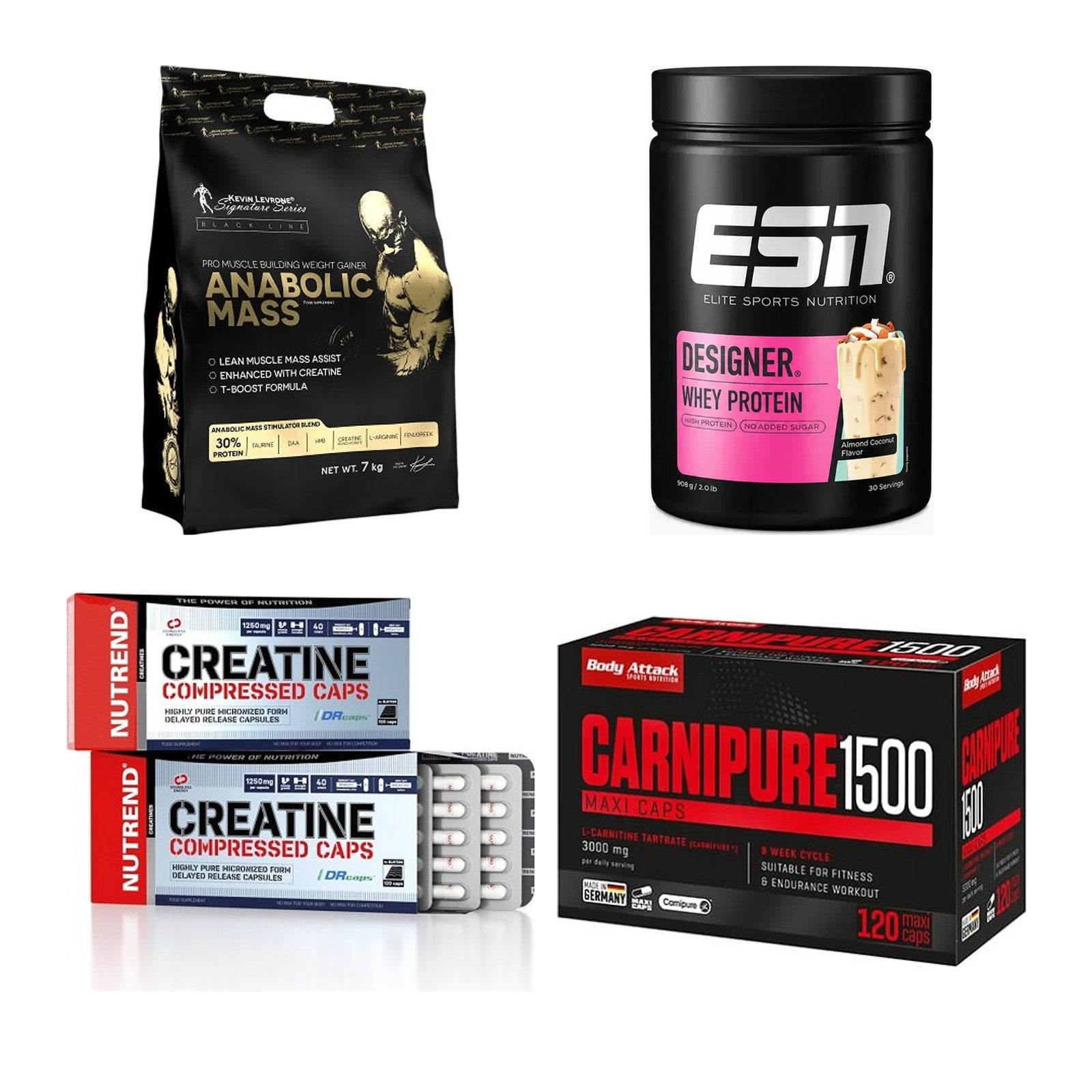 Masseaufbau für Fortgeschrittene: Kevin Levrone Anabolic + 3 weitere – alle enthaltenen Artikel