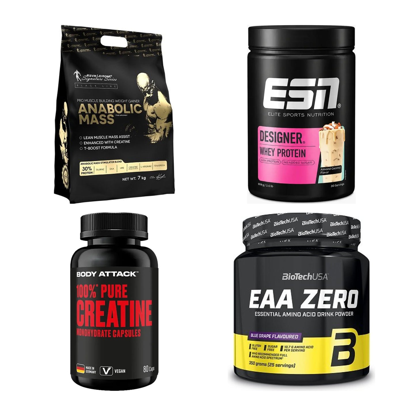 Masseaufbau für Fortgeschrittene: Kevin Levrone Anabolic + 3 weitere – alle enthaltenen Artikel
