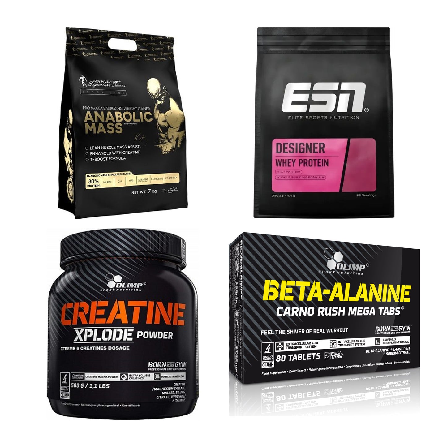 Masseaufbau für Fortgeschrittene: Kevin Levrone Anabolic + 3 weitere – alle enthaltenen Artikel