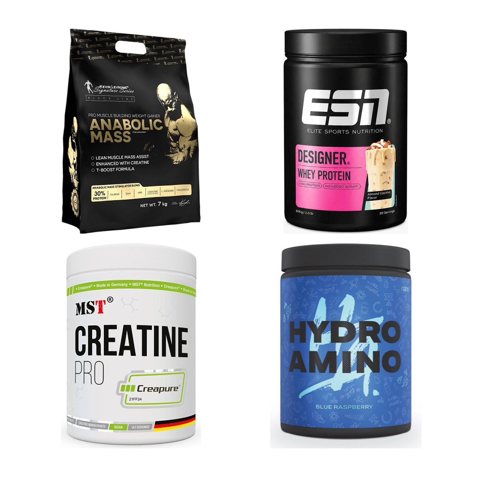Masseaufbau für Fortgeschrittene: Kevin Levrone Anabolic + 3 weitere – alle enthaltenen Artikel