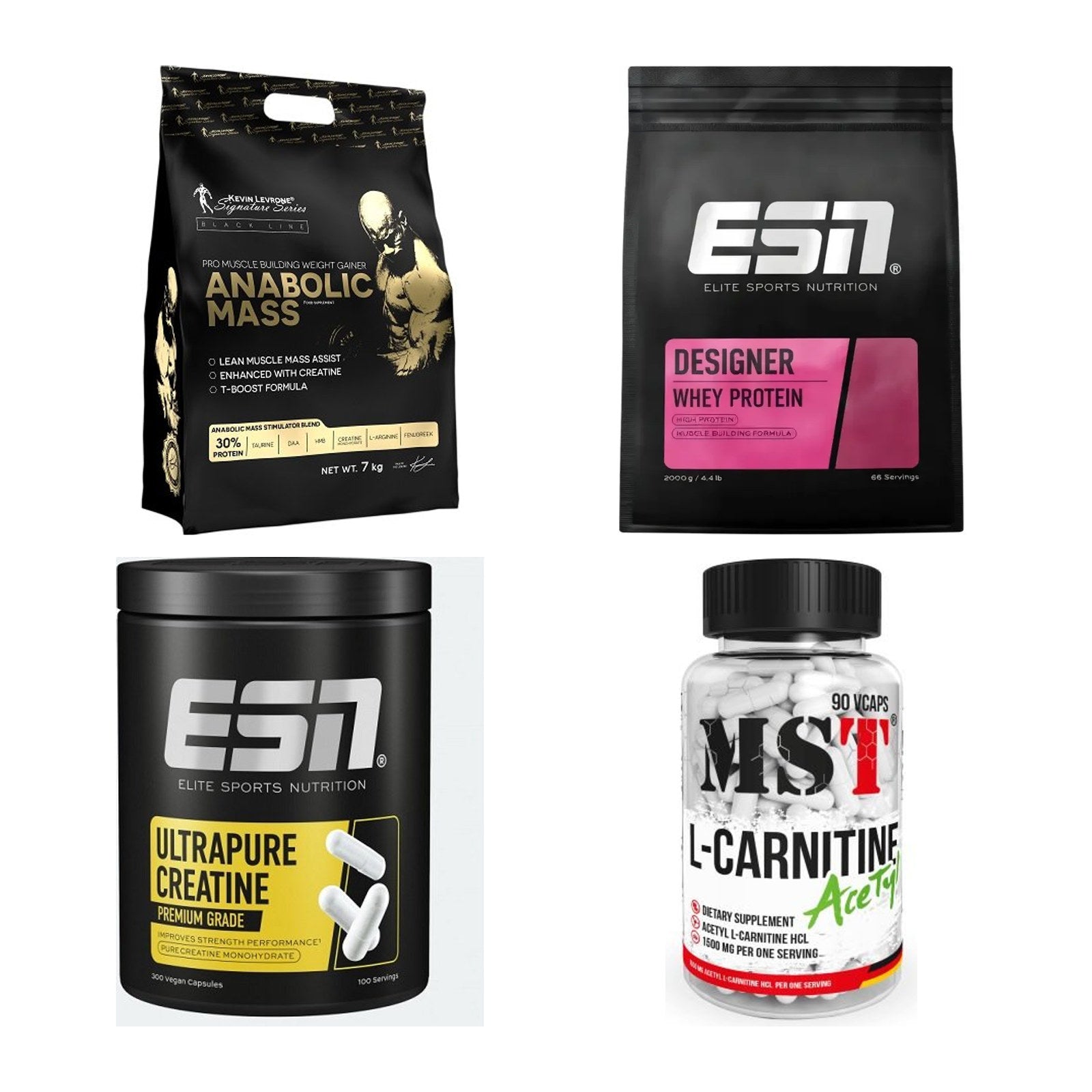 Masseaufbau für Fortgeschrittene: Kevin Levrone Anabolic + 3 weitere – alle enthaltenen Artikel