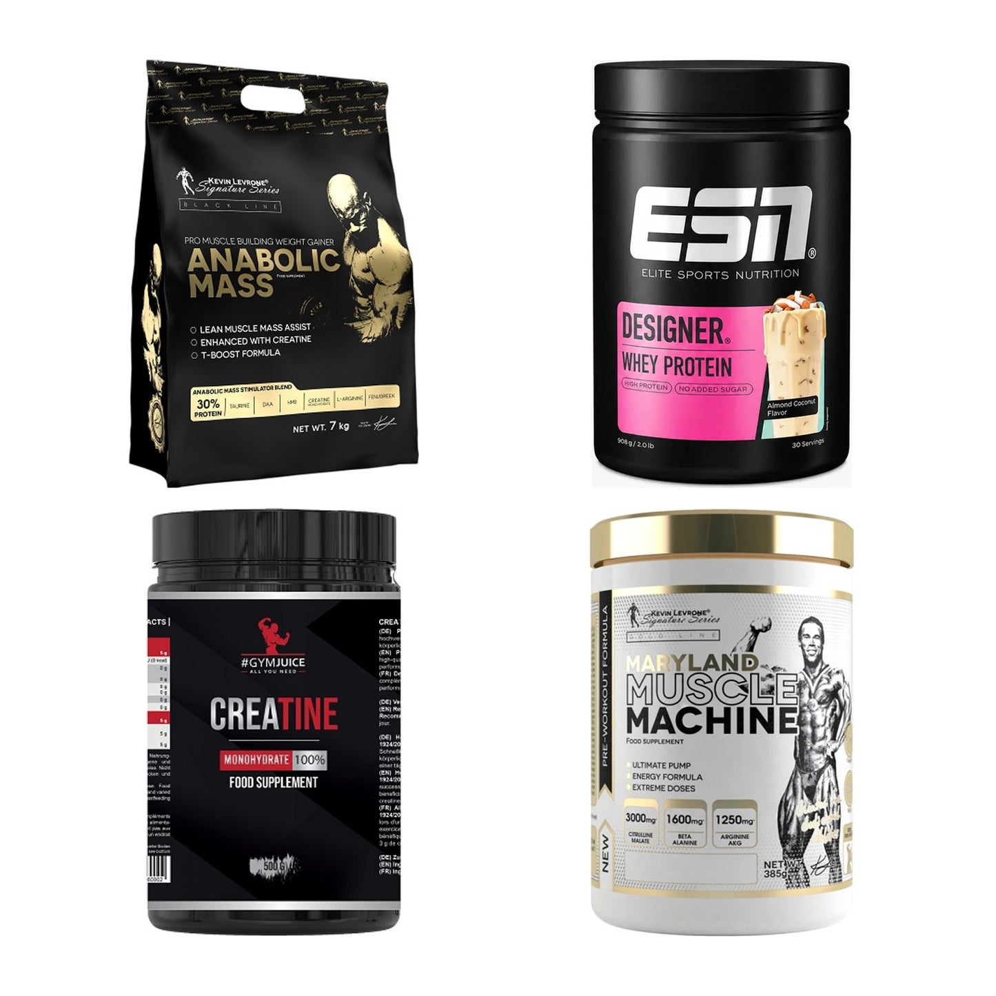 Masseaufbau für Fortgeschrittene: Kevin Levrone Anabolic + 3 weitere – alle enthaltenen Artikel