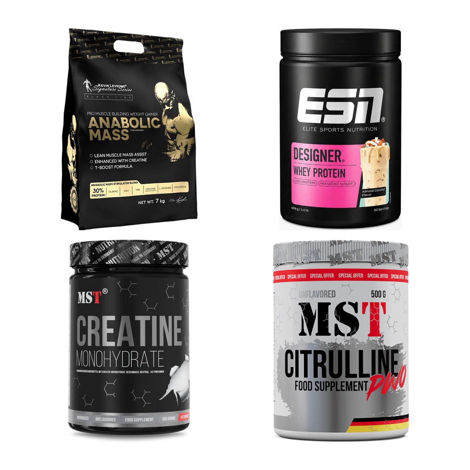 Masseaufbau für Fortgeschrittene: Kevin Levrone Anabolic + 3 weitere – alle enthaltenen Artikel