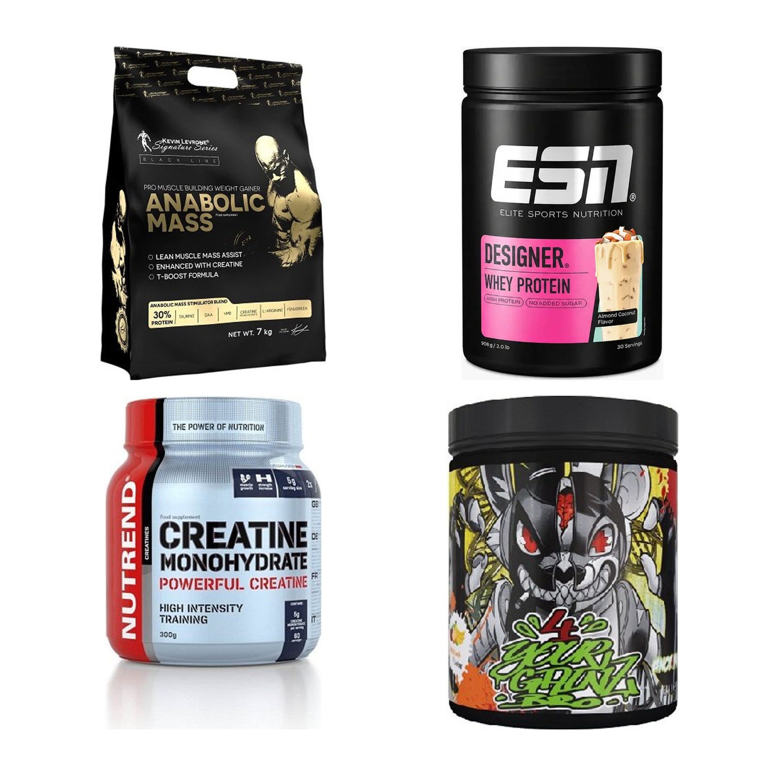 Masseaufbau für Fortgeschrittene: Kevin Levrone Anabolic + 3 weitere – alle enthaltenen Artikel