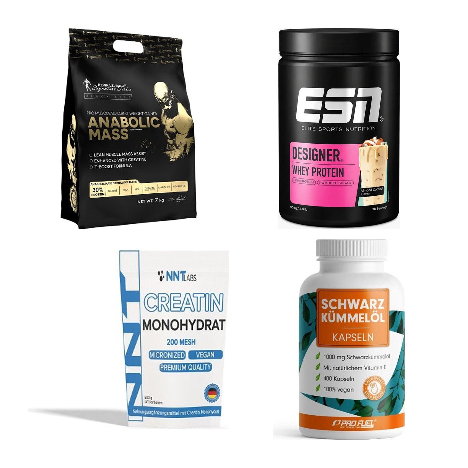 Masseaufbau für Fortgeschrittene: Kevin Levrone Anabolic + 3 weitere – alle enthaltenen Artikel