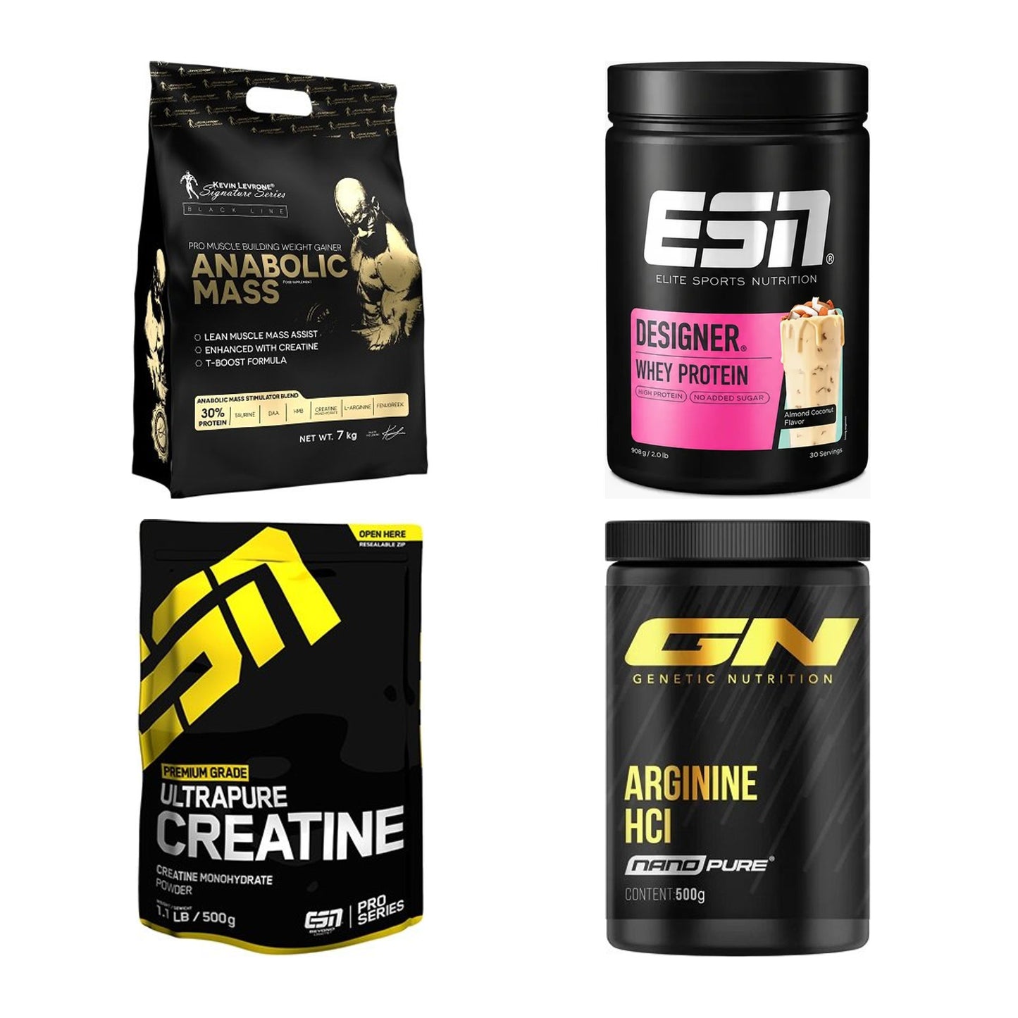 Masseaufbau für Fortgeschrittene: Kevin Levrone Anabolic + 3 weitere – alle enthaltenen Artikel