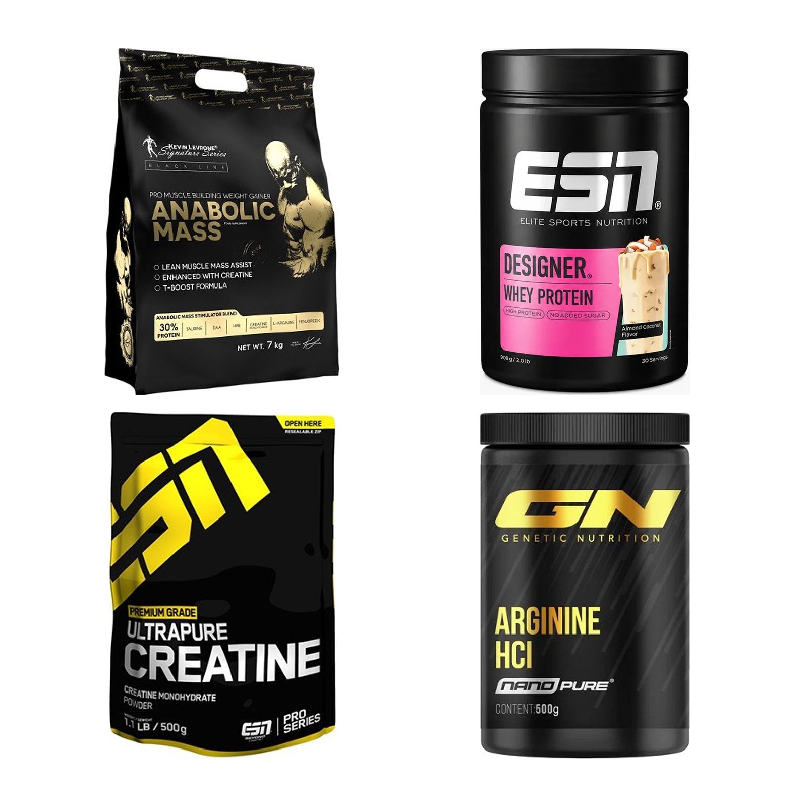 Masseaufbau für Fortgeschrittene: Kevin Levrone Anabolic + 3 weitere – alle enthaltenen Artikel