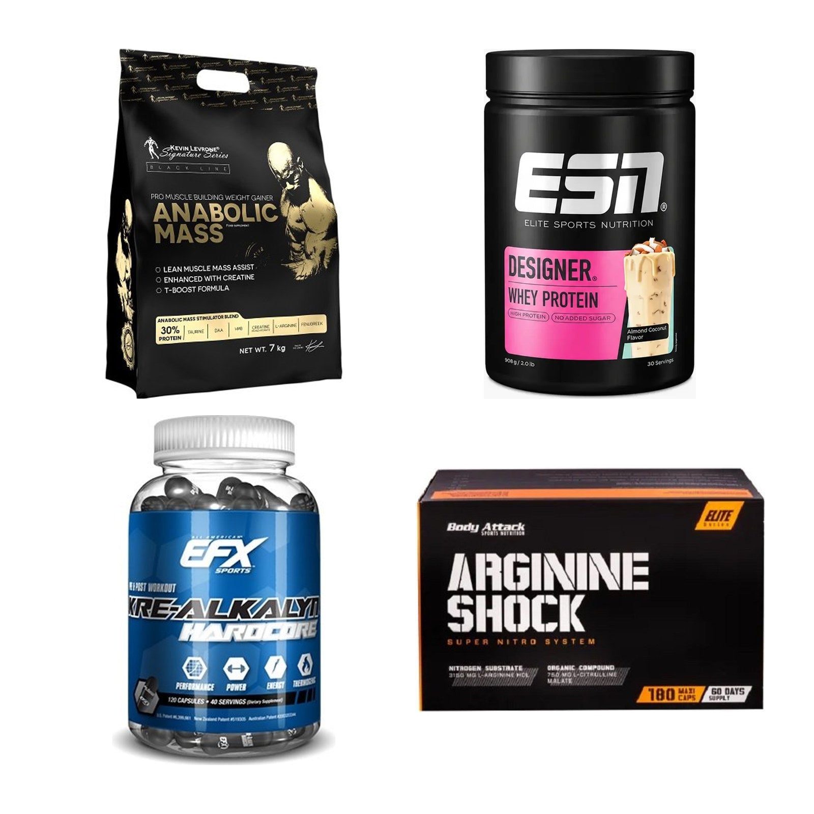 Masseaufbau für Fortgeschrittene: Kevin Levrone Anabolic + 3 weitere – alle enthaltenen Artikel