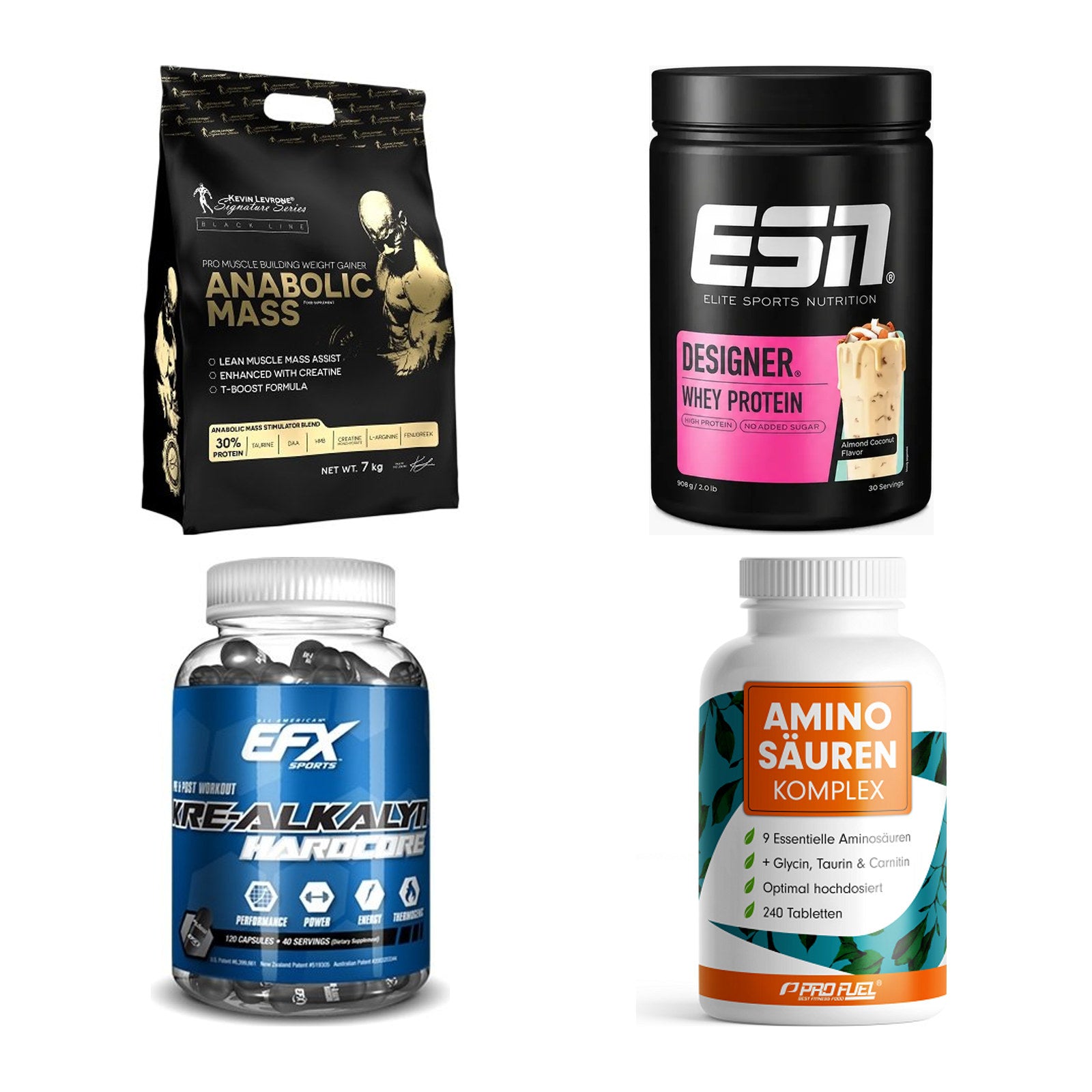 Masseaufbau für Fortgeschrittene: Kevin Levrone Anabolic + 3 weitere – alle enthaltenen Artikel