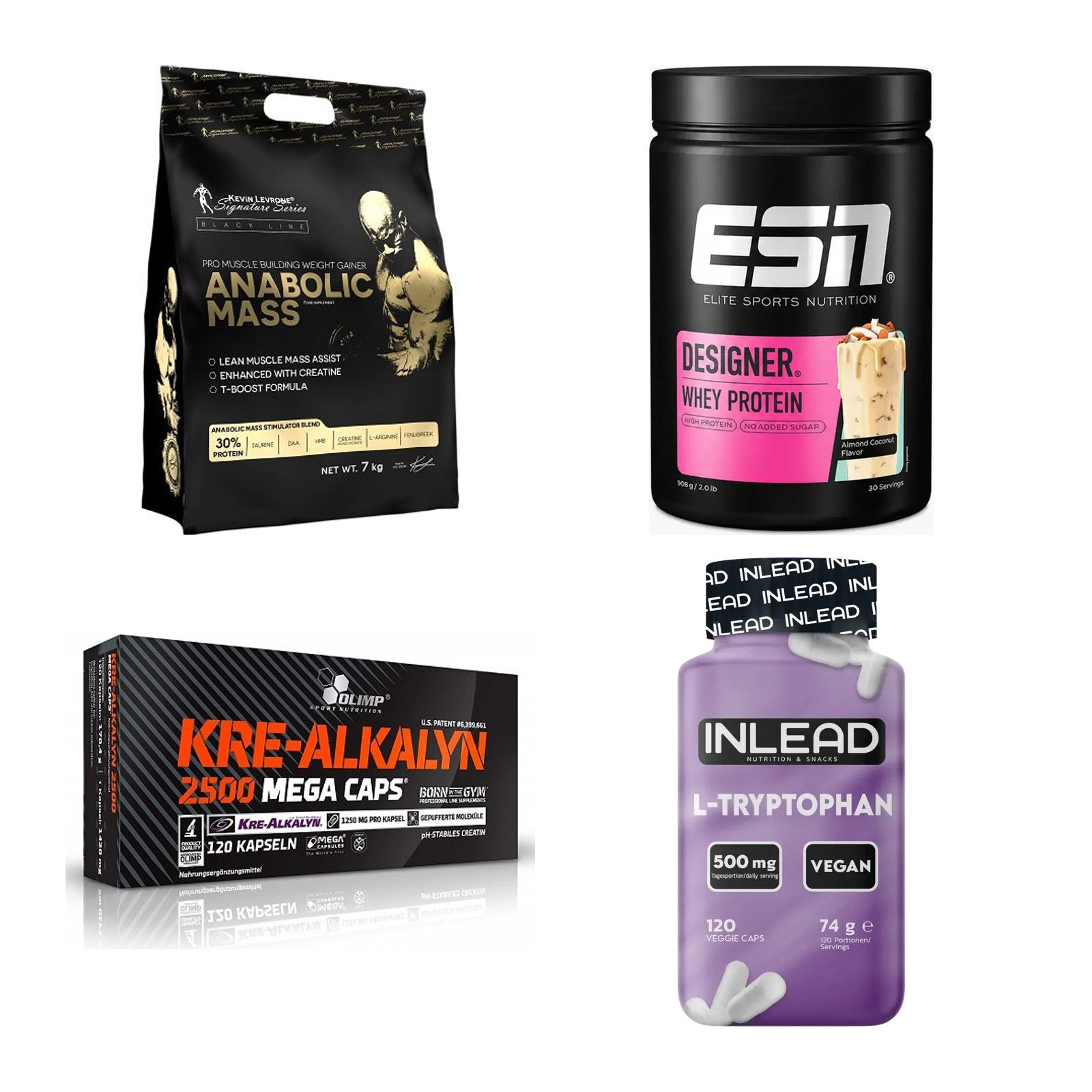 Masseaufbau für Fortgeschrittene: Kevin Levrone Anabolic + 3 weitere – alle enthaltenen Artikel