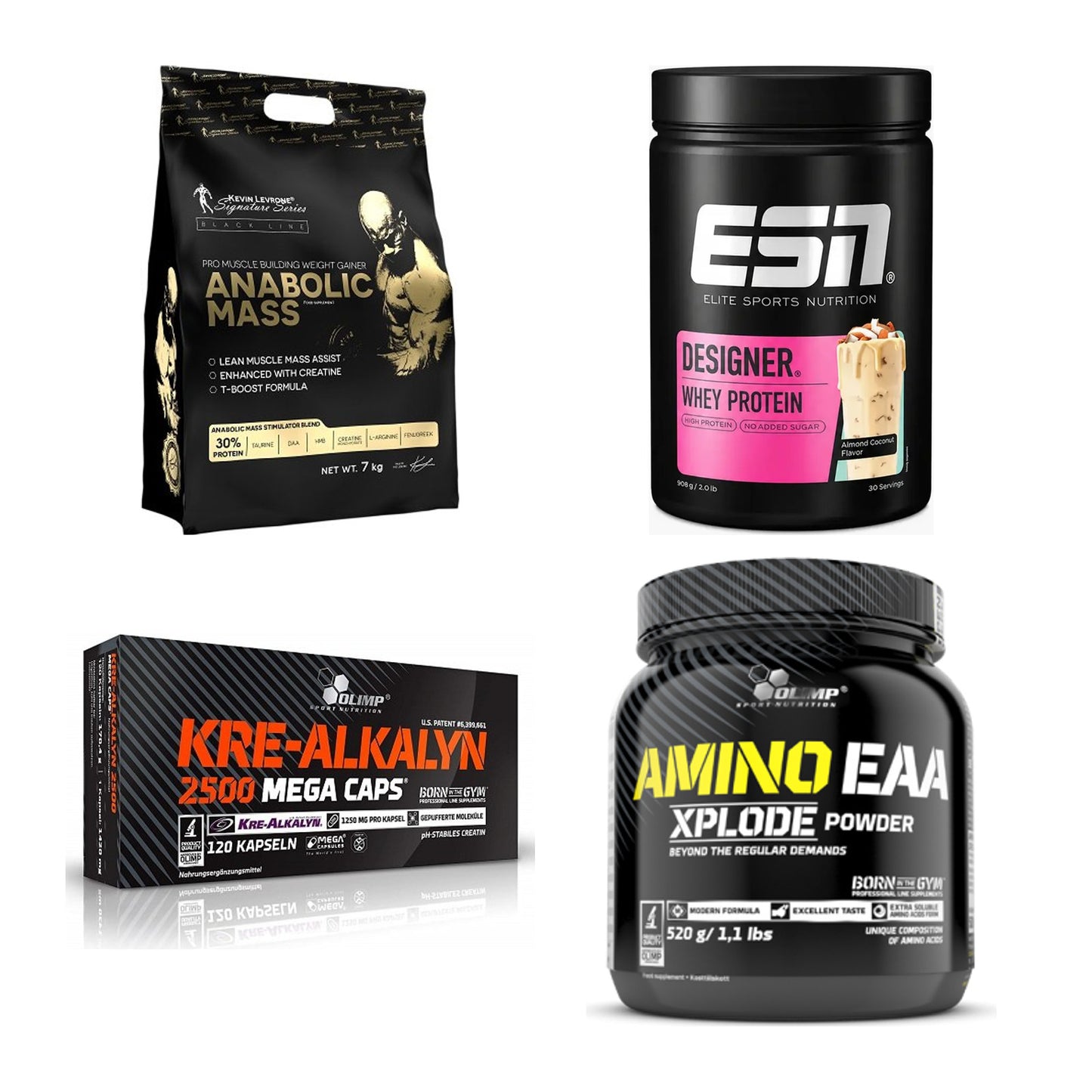 Masseaufbau für Fortgeschrittene: Kevin Levrone Anabolic + 3 weitere – alle enthaltenen Artikel
