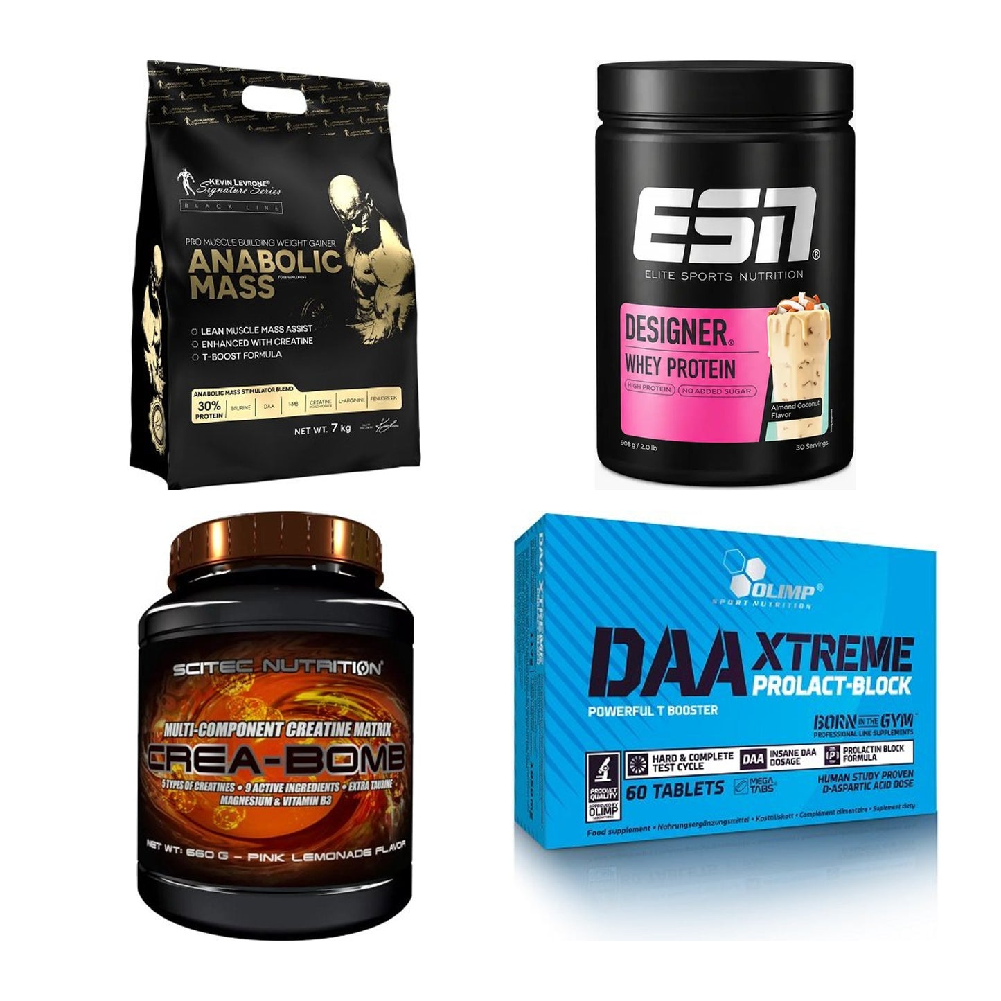 Masseaufbau für Fortgeschrittene: Kevin Levrone Anabolic + 3 weitere – alle enthaltenen Artikel