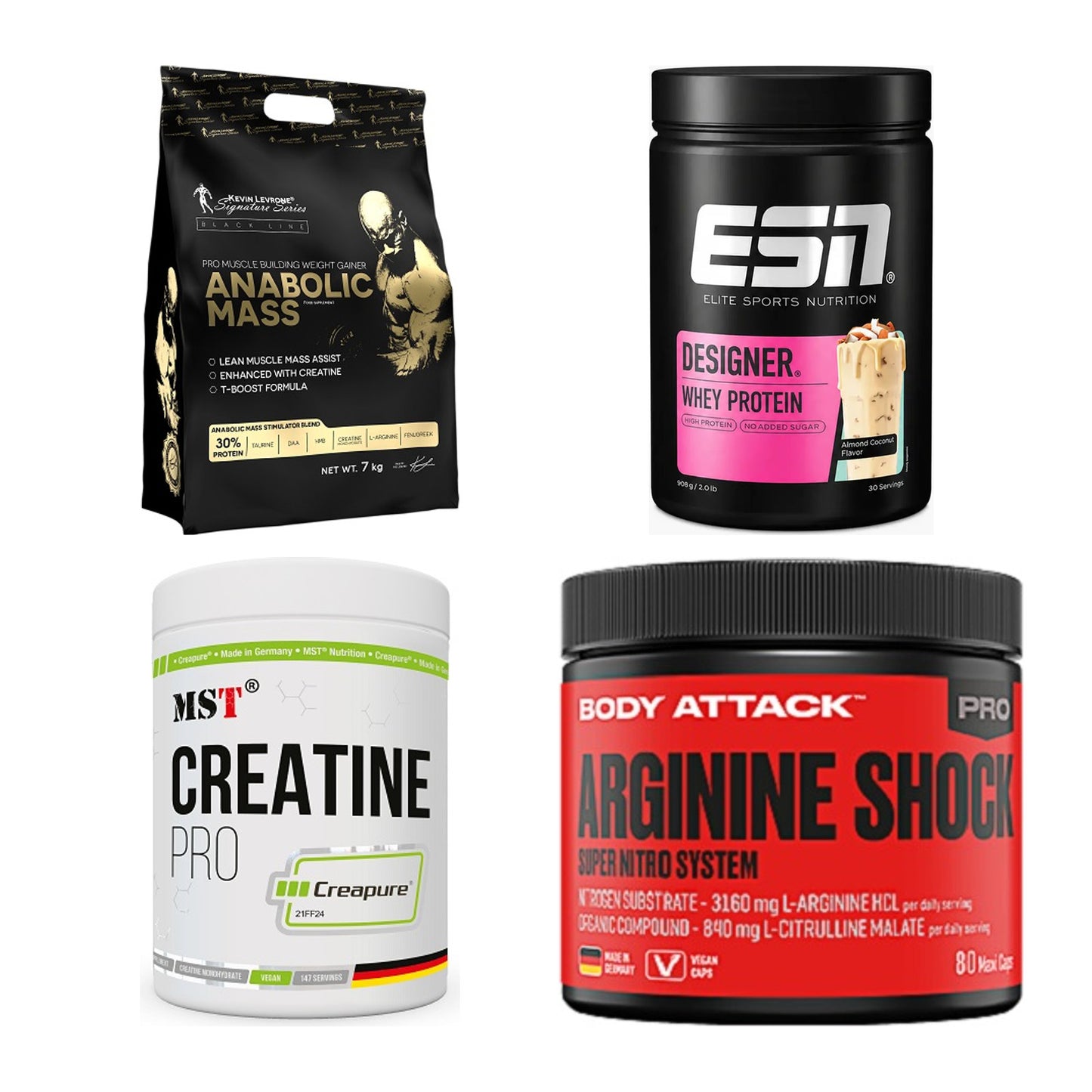 Masseaufbau für Fortgeschrittene: Kevin Levrone Anabolic + 3 weitere – alle enthaltenen Artikel