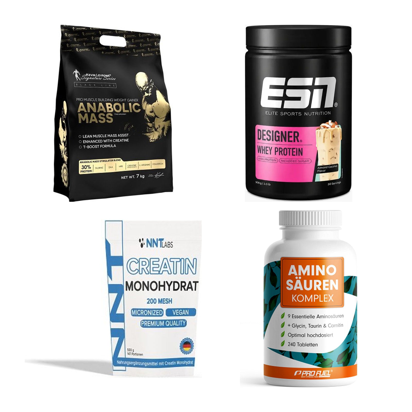 Masseaufbau für Fortgeschrittene: Kevin Levrone Anabolic + 3 weitere – alle enthaltenen Artikel