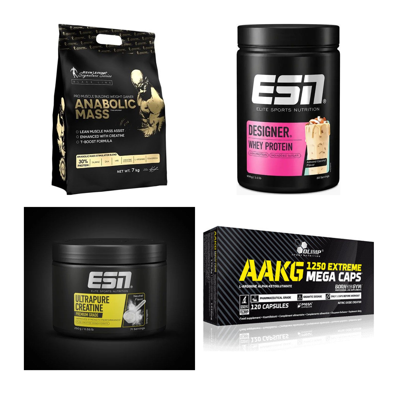 Masseaufbau für Fortgeschrittene: Kevin Levrone Anabolic + 3 weitere – alle enthaltenen Artikel