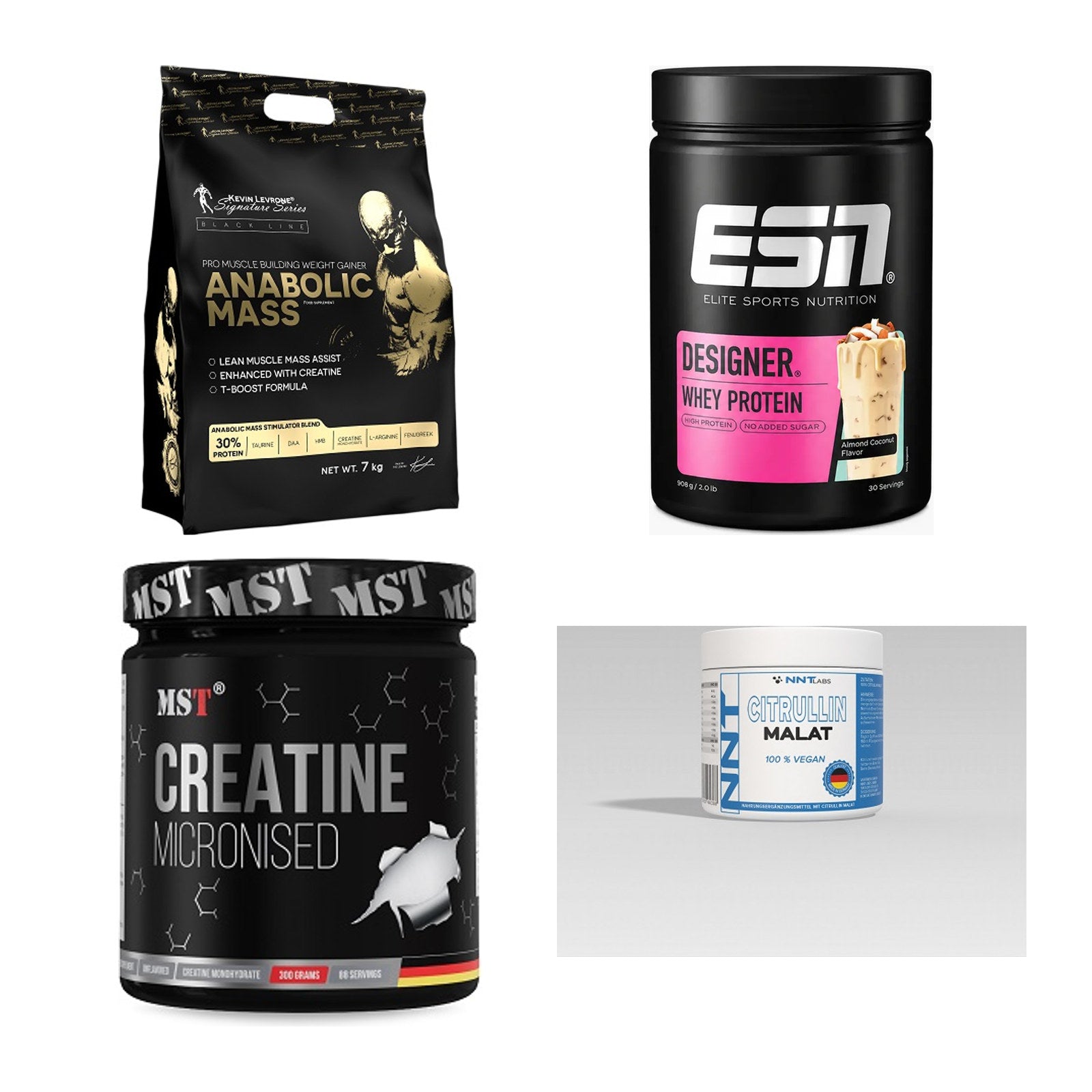 Masseaufbau für Fortgeschrittene: Kevin Levrone Anabolic + 3 weitere – alle enthaltenen Artikel