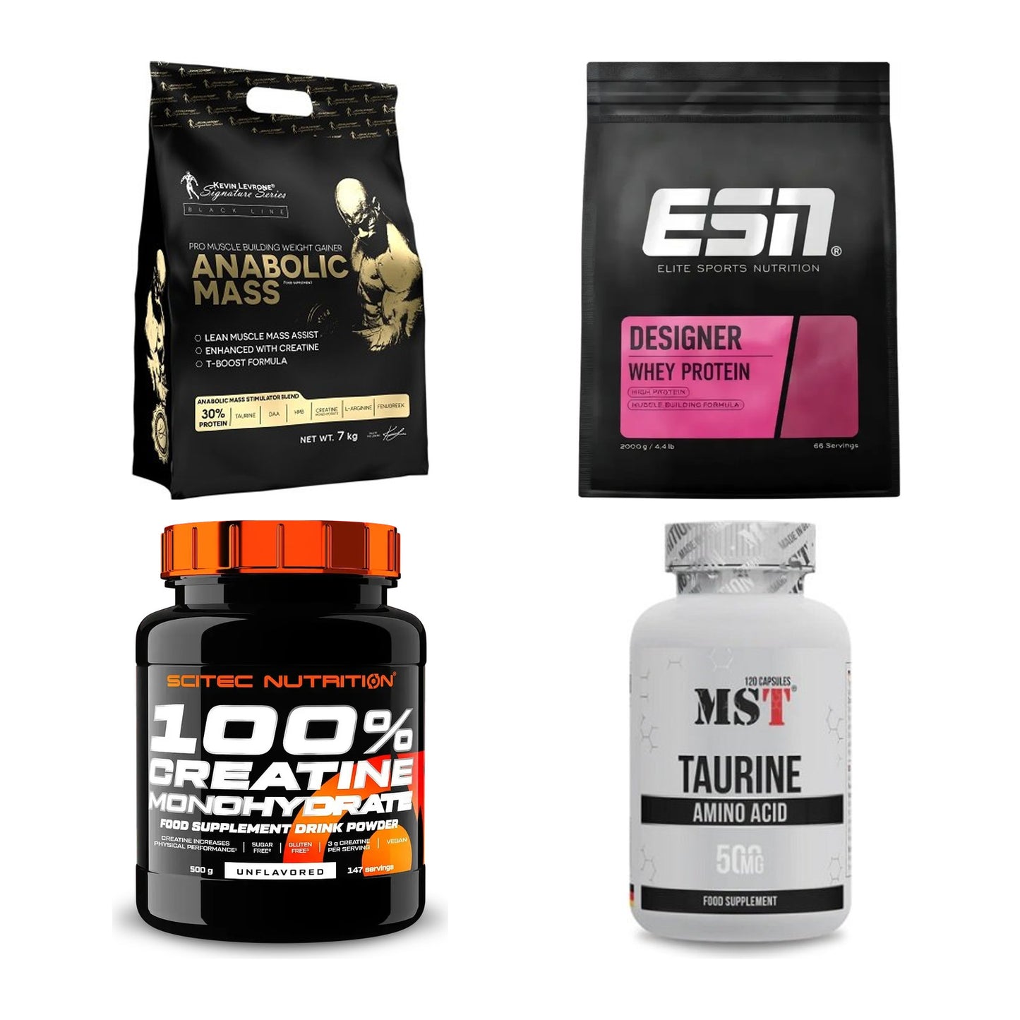 Masseaufbau für Fortgeschrittene: Kevin Levrone Anabolic + 3 weitere – alle enthaltenen Artikel