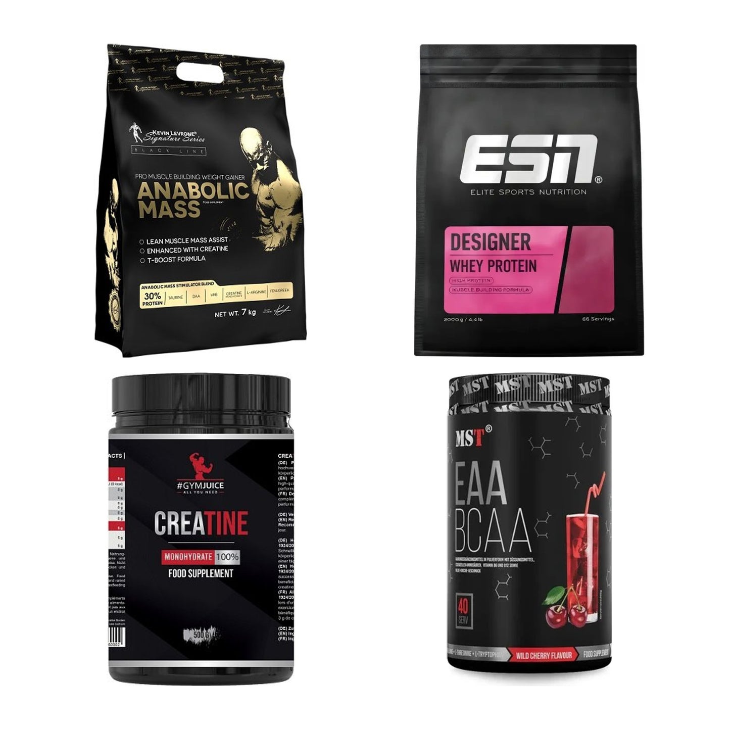 Masseaufbau für Fortgeschrittene: Kevin Levrone Anabolic + 3 weitere – alle enthaltenen Artikel