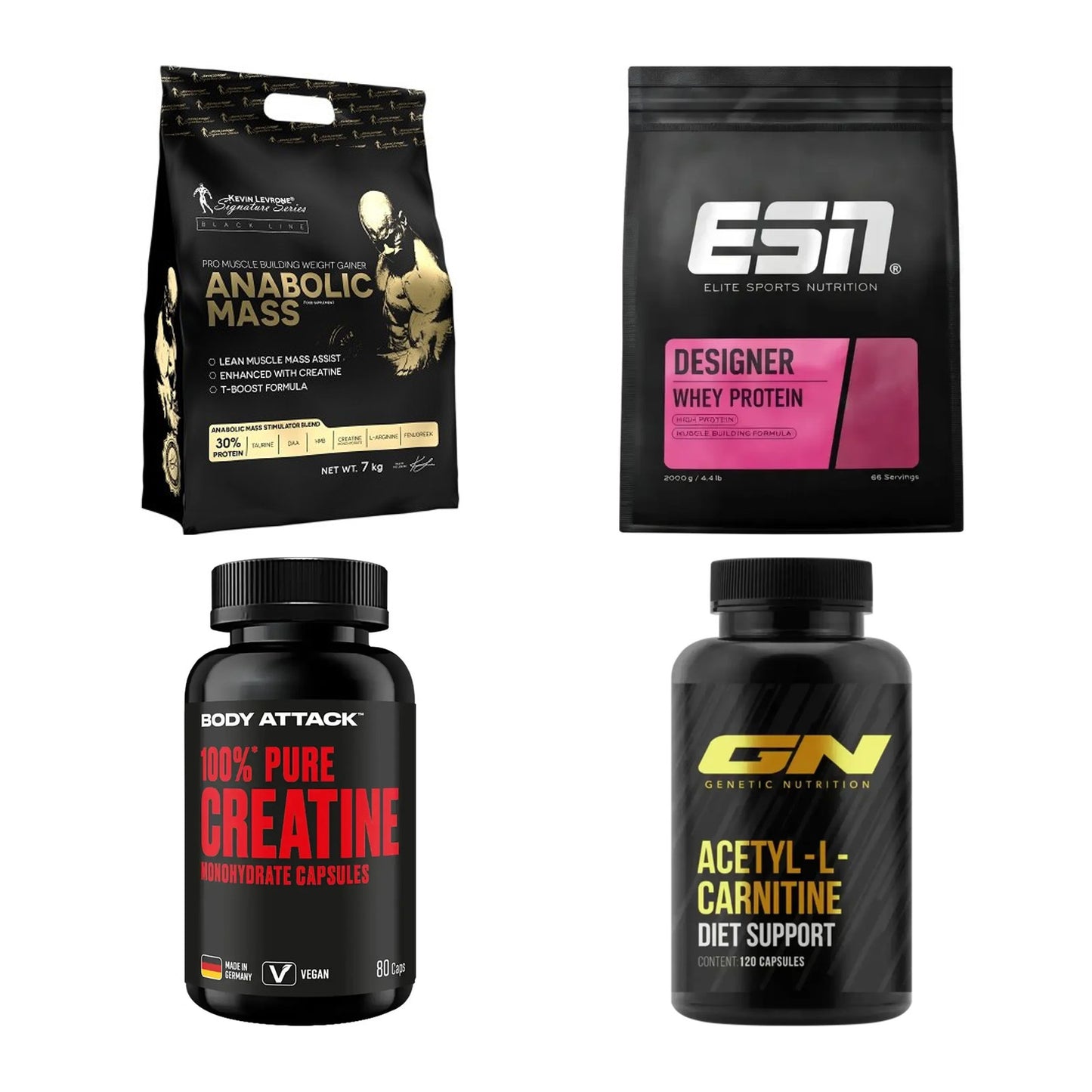 Masseaufbau für Fortgeschrittene: Kevin Levrone Anabolic + 3 weitere – alle enthaltenen Artikel