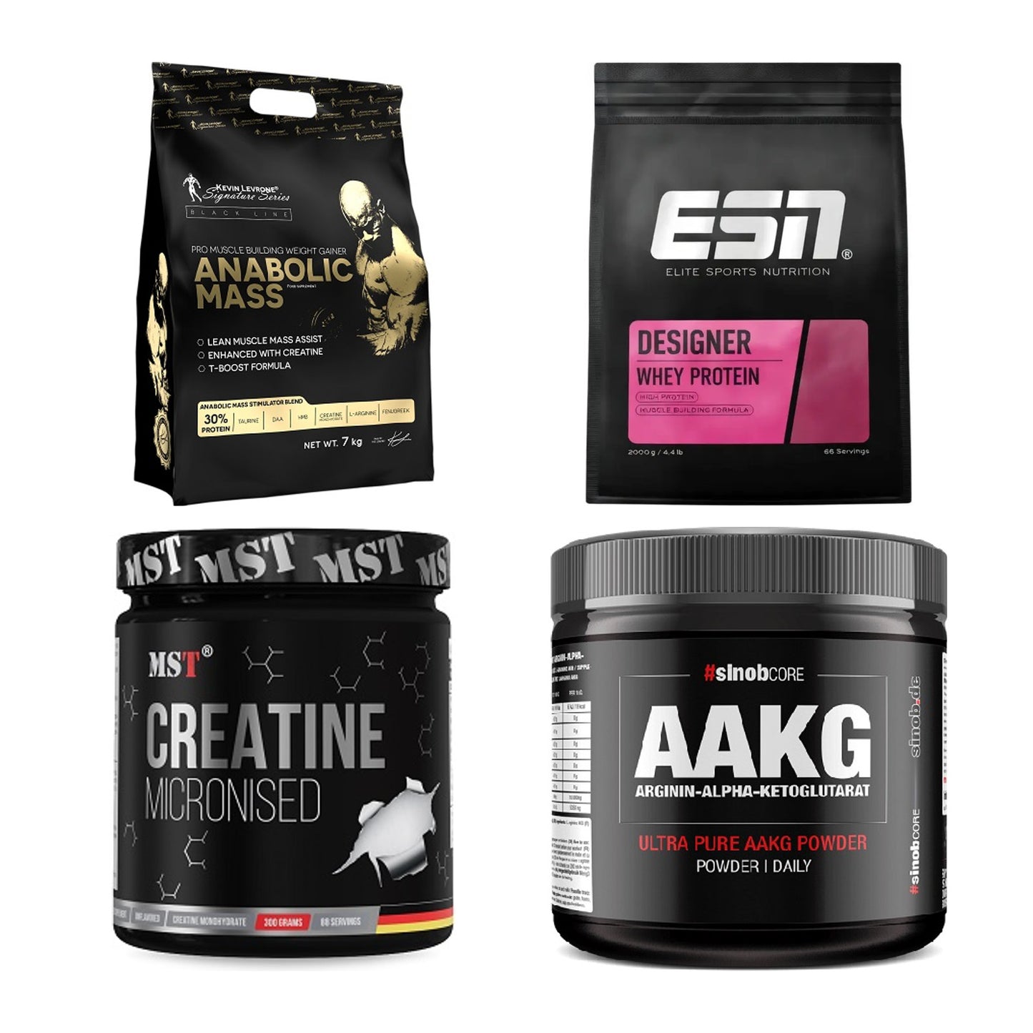 Masseaufbau für Fortgeschrittene: Kevin Levrone Anabolic + 3 weitere – alle enthaltenen Artikel