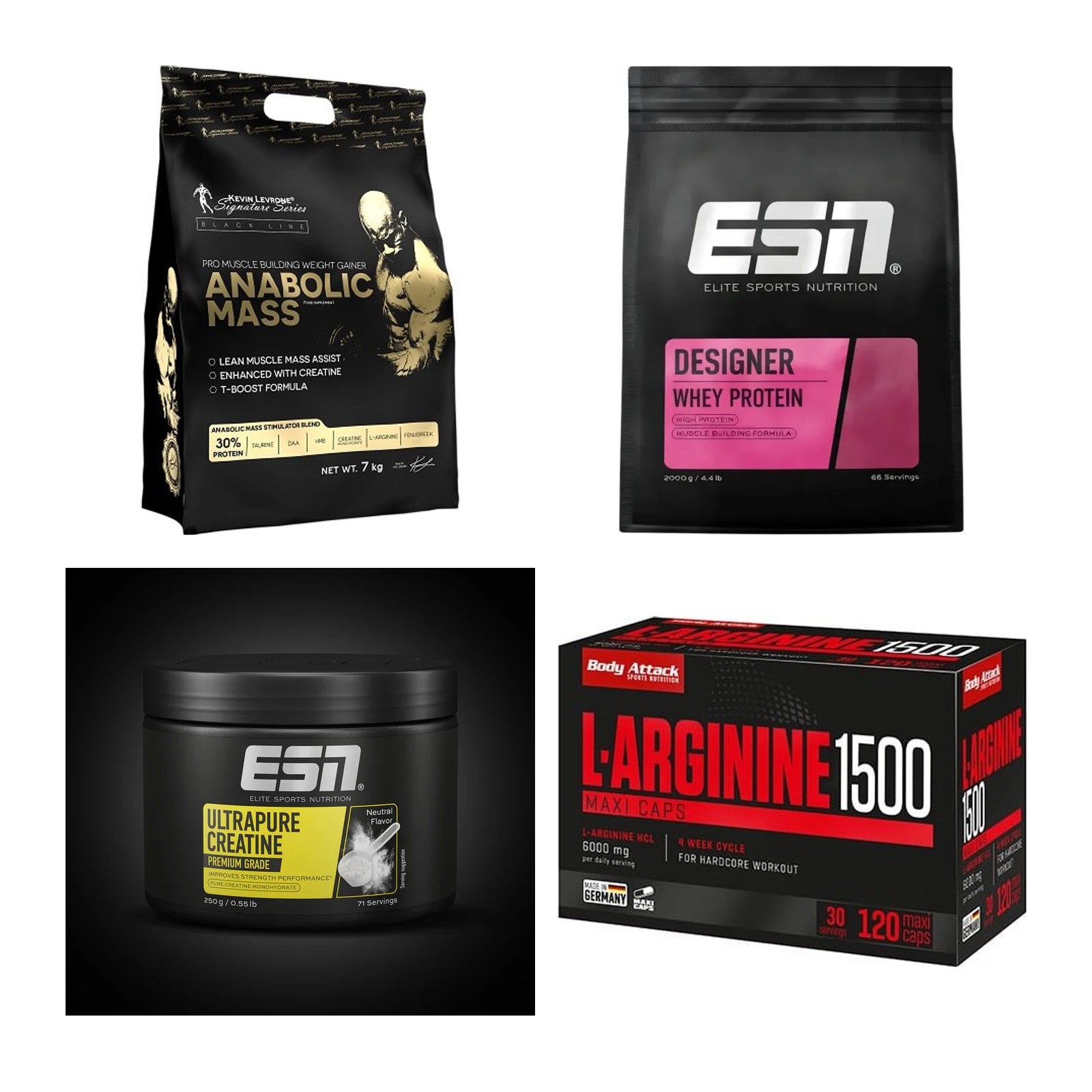 Masseaufbau für Fortgeschrittene: Kevin Levrone Anabolic + 3 weitere – alle enthaltenen Artikel