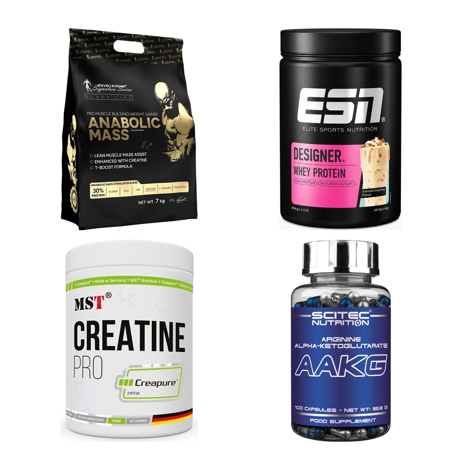 Masseaufbau für Fortgeschrittene: Kevin Levrone Anabolic + 3 weitere – alle enthaltenen Artikel
