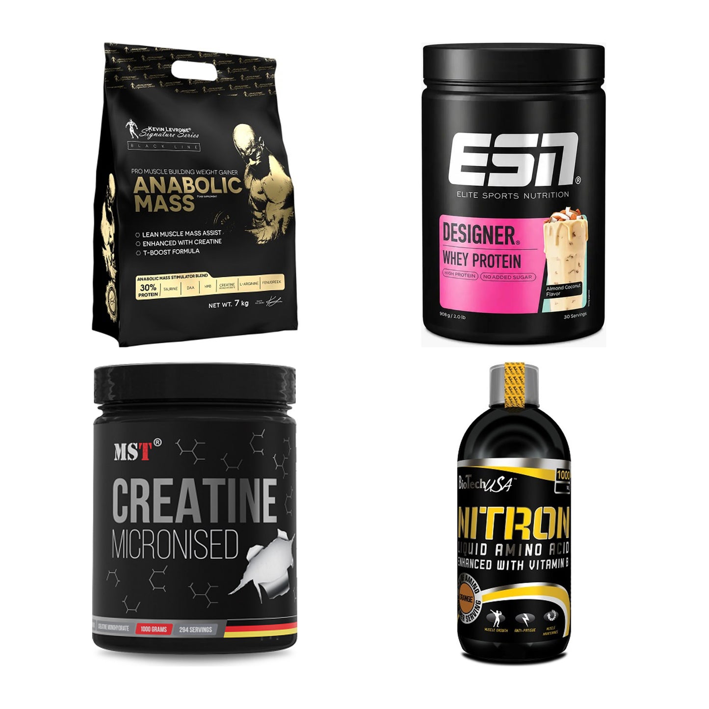 Masseaufbau für Fortgeschrittene: Kevin Levrone Anabolic + 3 weitere – alle enthaltenen Artikel