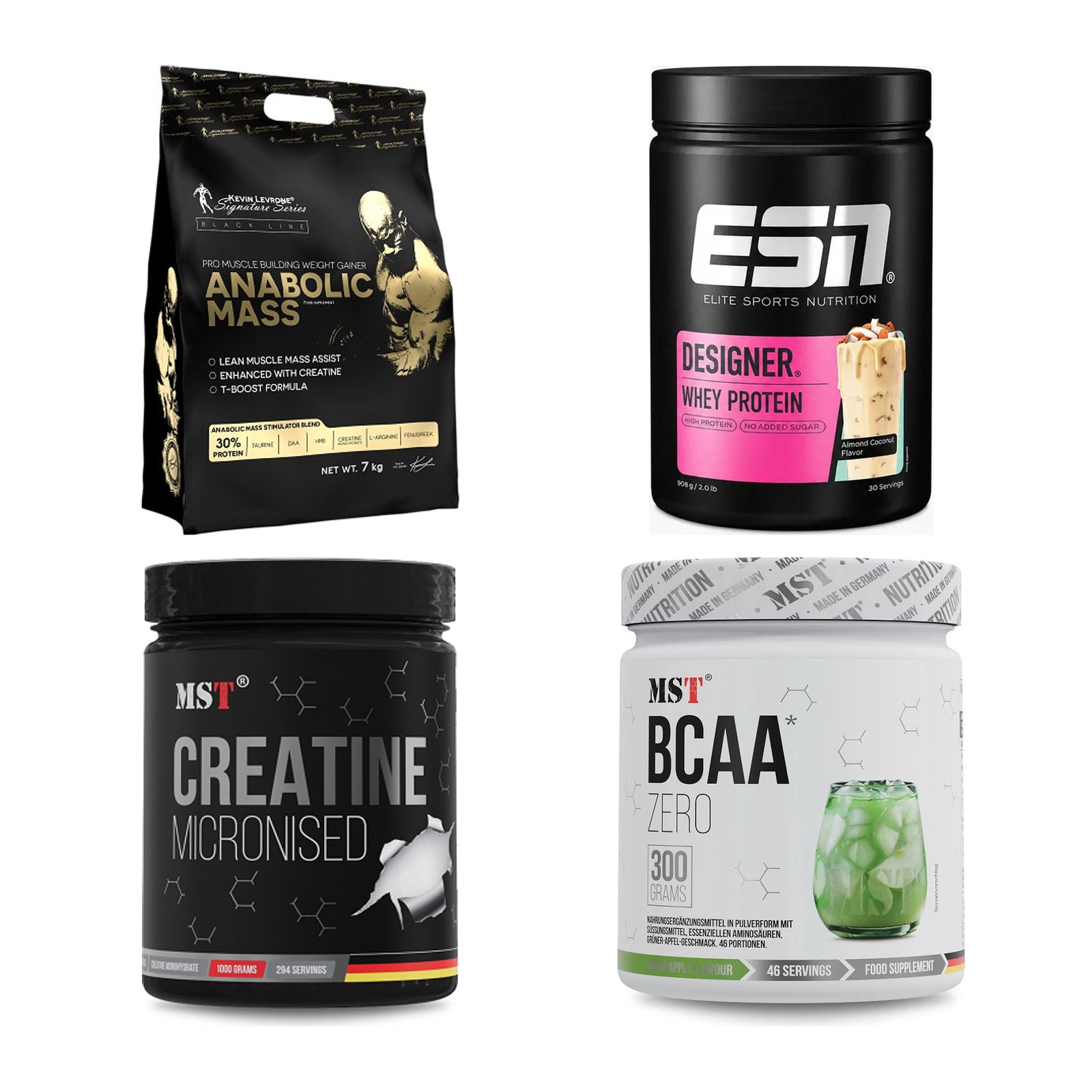 Masseaufbau für Fortgeschrittene: Kevin Levrone Anabolic + 3 weitere – alle enthaltenen Artikel