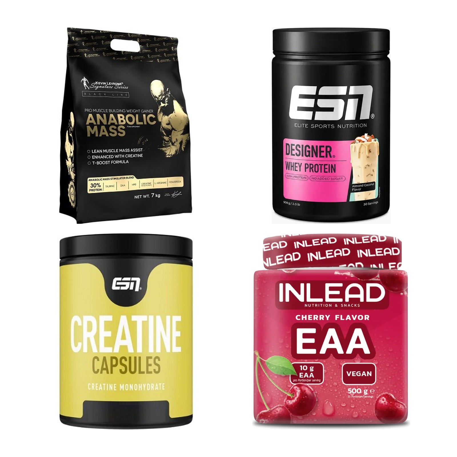 Masseaufbau für Fortgeschrittene: Kevin Levrone Anabolic + 3 weitere – alle enthaltenen Artikel