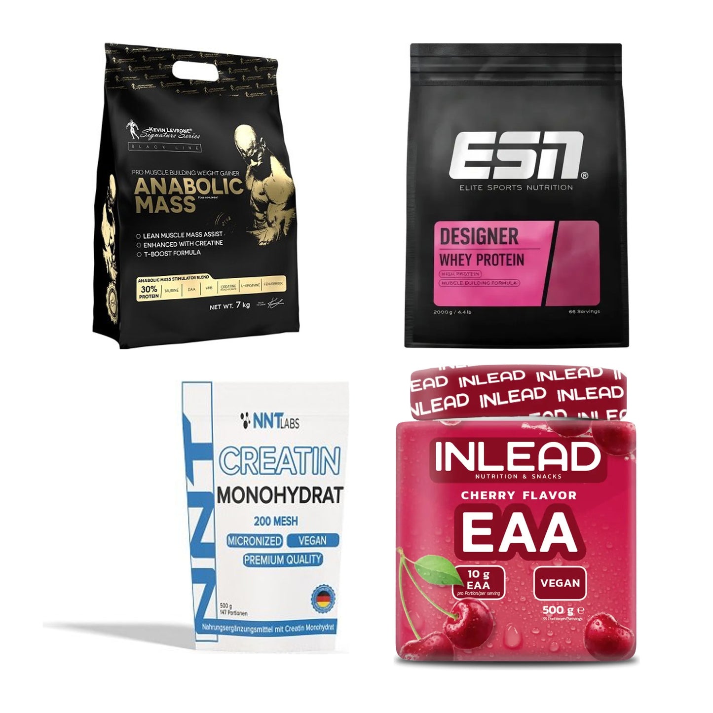 Masseaufbau für Fortgeschrittene: Kevin Levrone Anabolic + 3 weitere – alle enthaltenen Artikel