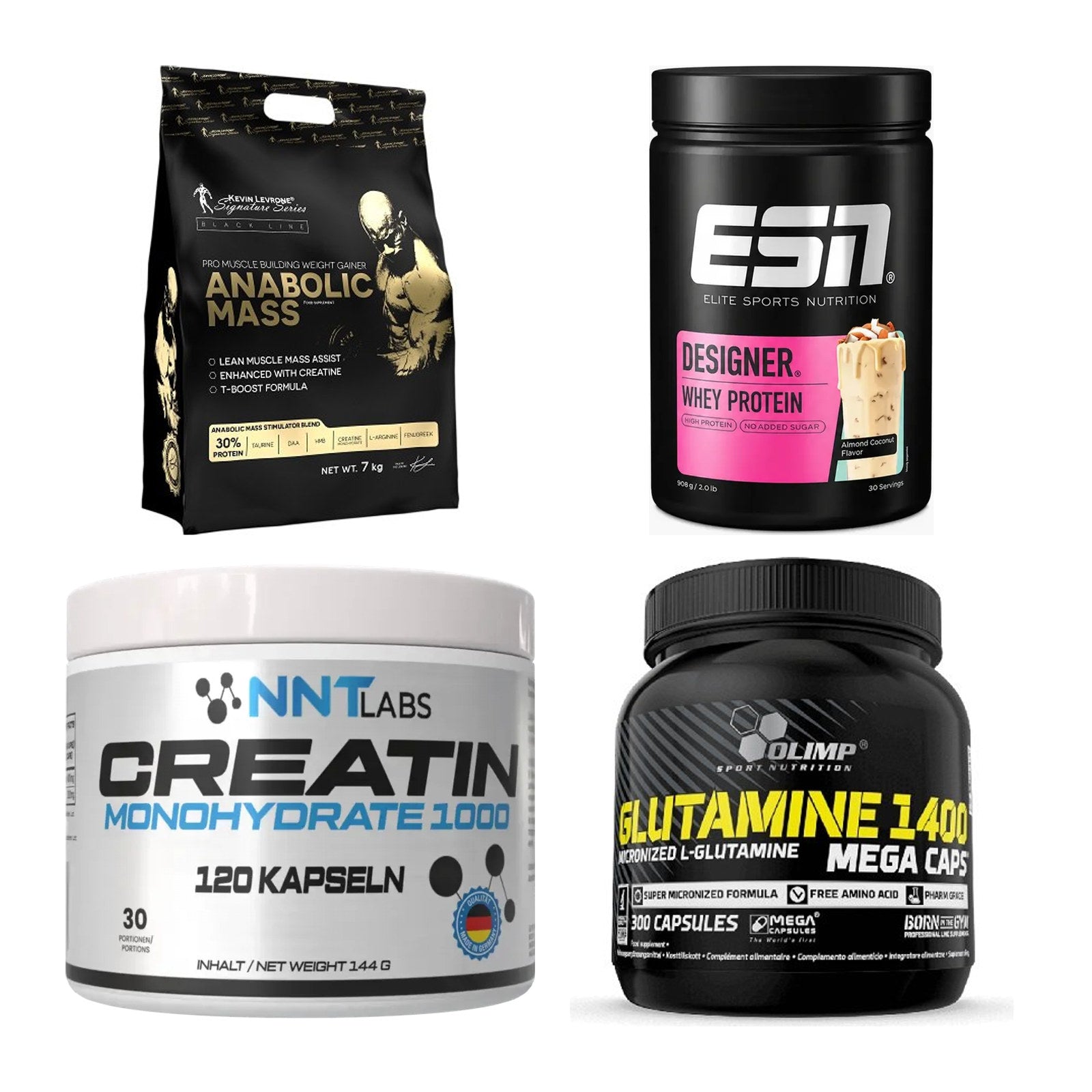 Masseaufbau für Fortgeschrittene: Kevin Levrone Anabolic + 3 weitere – alle enthaltenen Artikel
