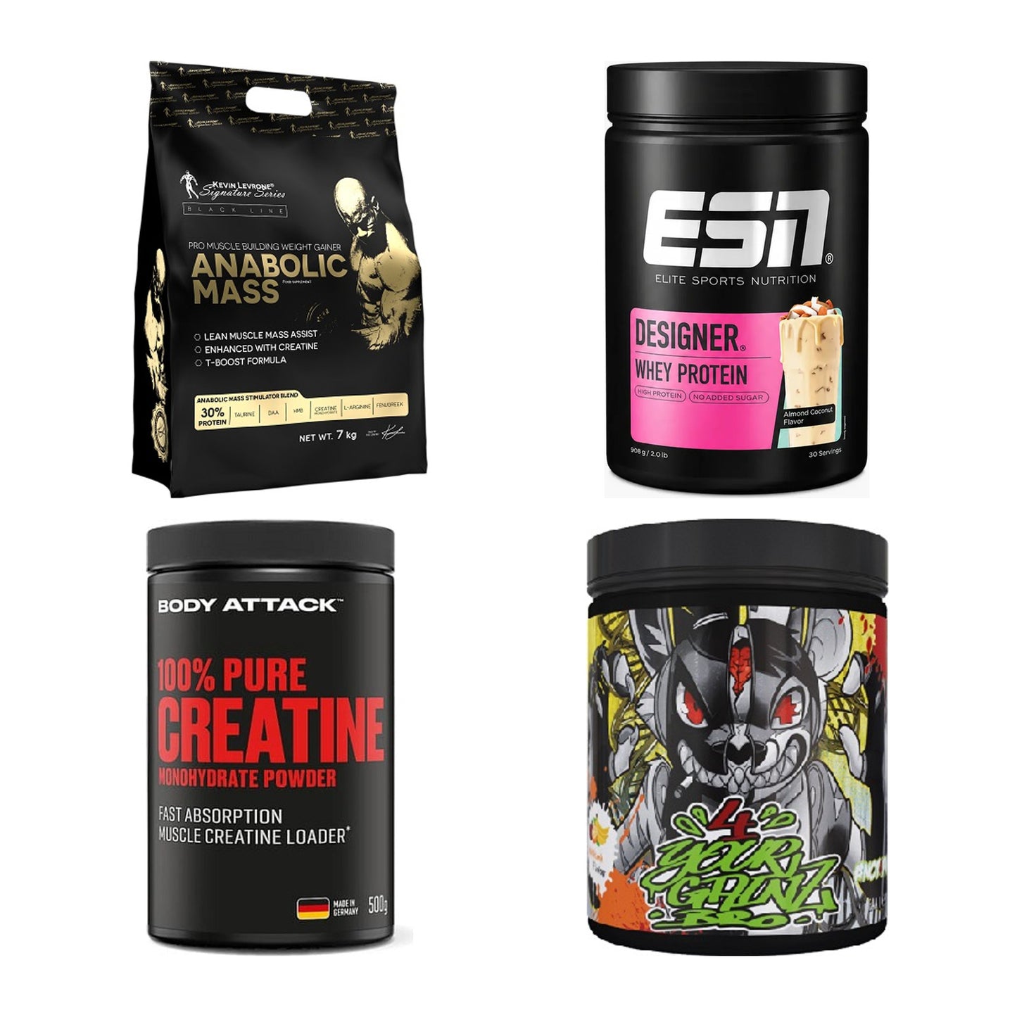 Masseaufbau für Fortgeschrittene: Kevin Levrone Anabolic + 3 weitere – alle enthaltenen Artikel