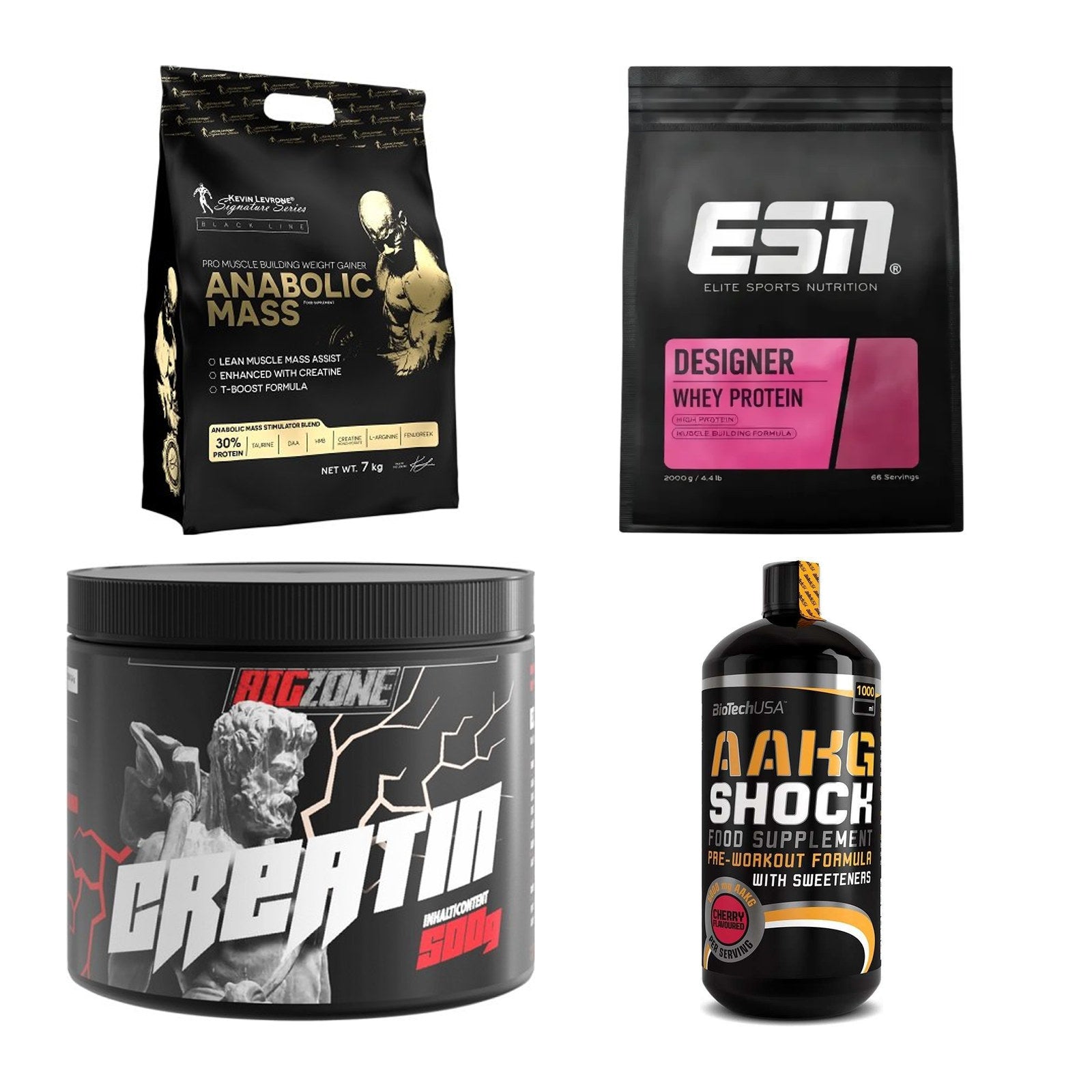 Masseaufbau für Fortgeschrittene: Kevin Levrone Anabolic + 3 weitere – alle enthaltenen Artikel