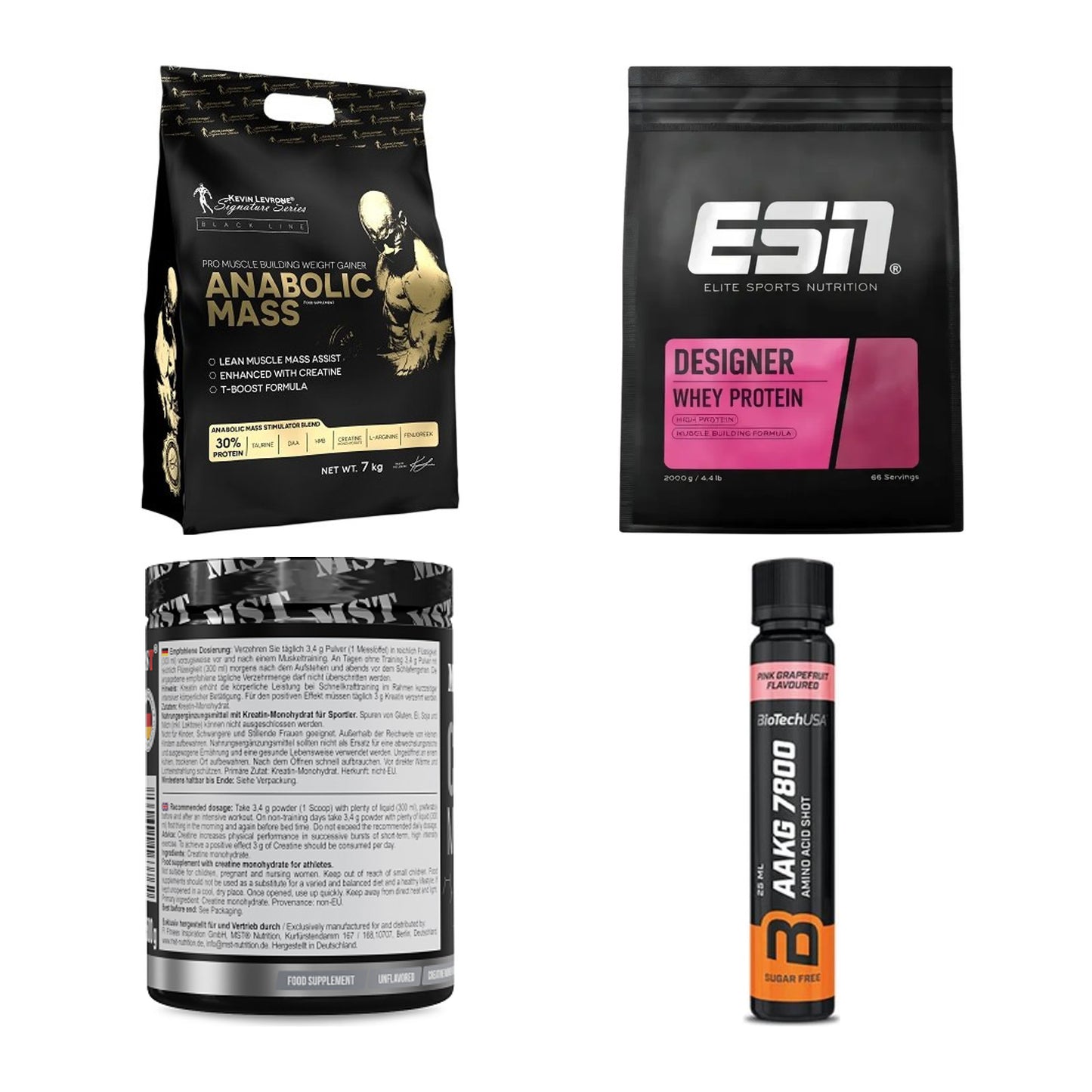 Masseaufbau für Fortgeschrittene: Kevin Levrone Anabolic + 3 weitere – alle enthaltenen Artikel