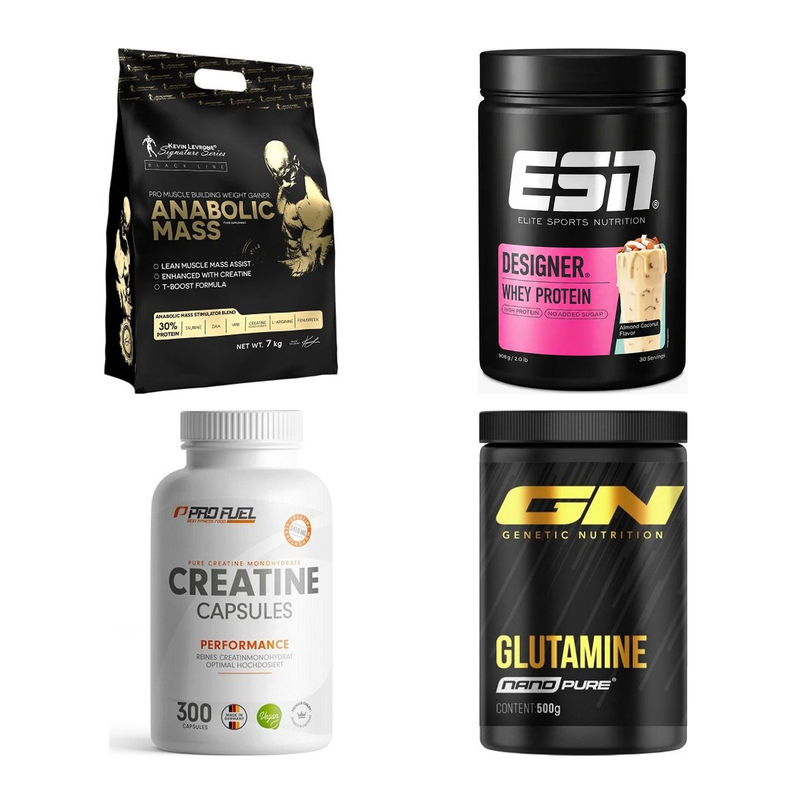 Masseaufbau für Fortgeschrittene: Kevin Levrone Anabolic + 3 weitere – alle enthaltenen Artikel