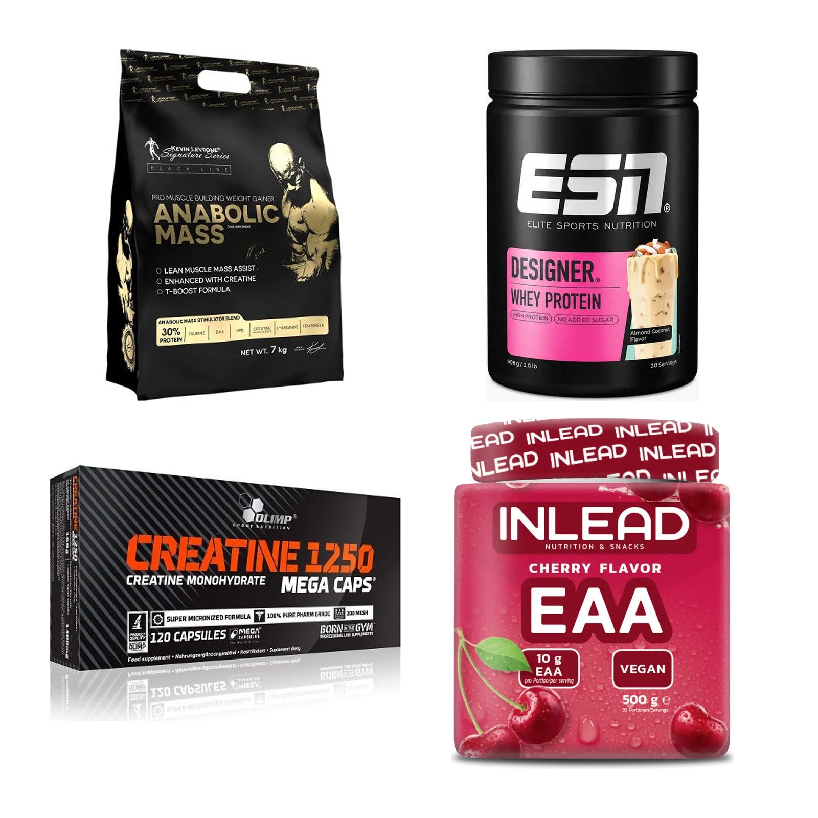 Masseaufbau für Fortgeschrittene: Kevin Levrone Anabolic + 3 weitere – alle enthaltenen Artikel