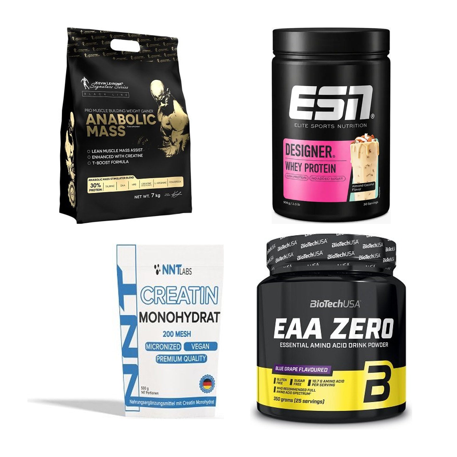 Masseaufbau für Fortgeschrittene: Kevin Levrone Anabolic + 3 weitere – alle enthaltenen Artikel