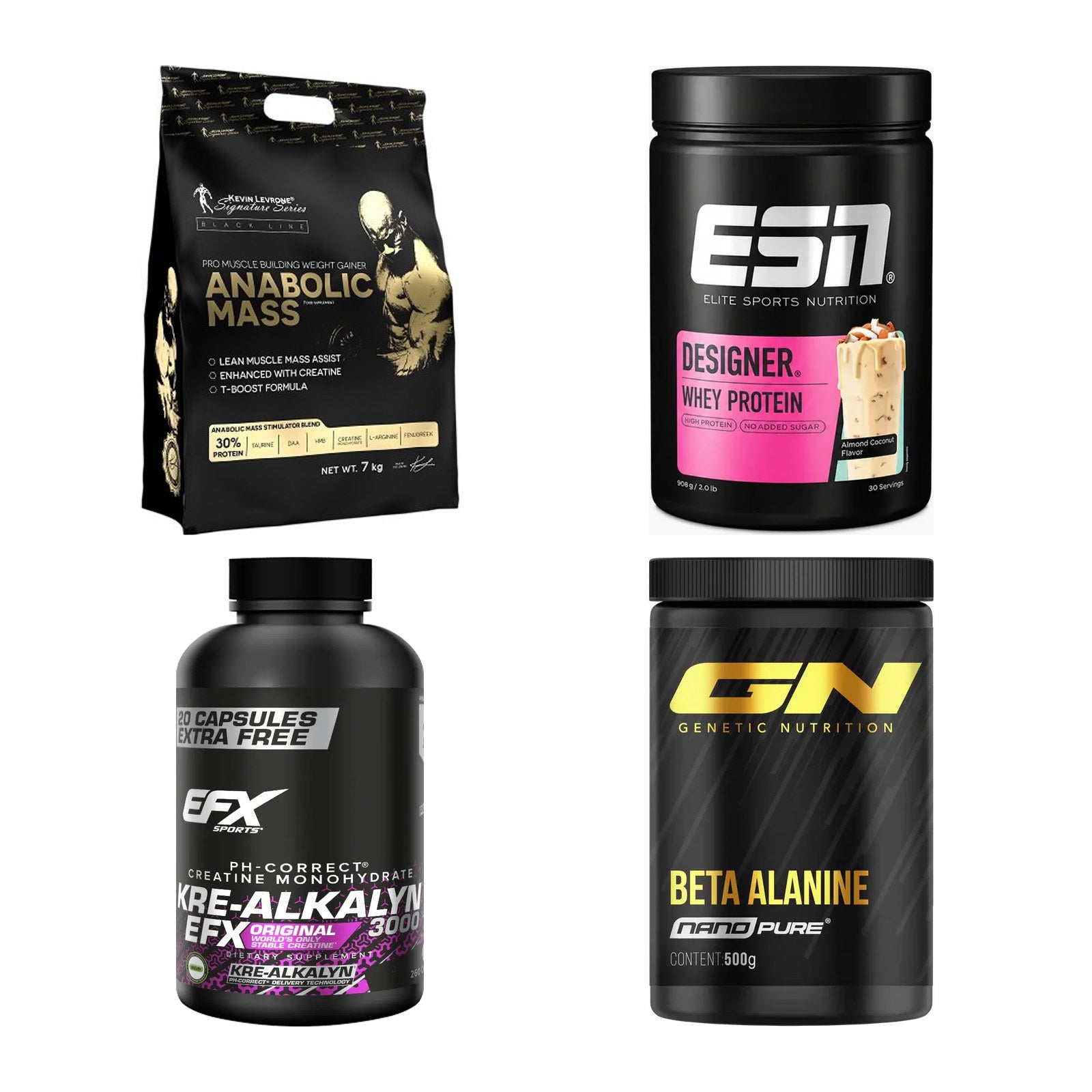 Masseaufbau für Fortgeschrittene: Kevin Levrone Anabolic + 3 weitere – alle enthaltenen Artikel