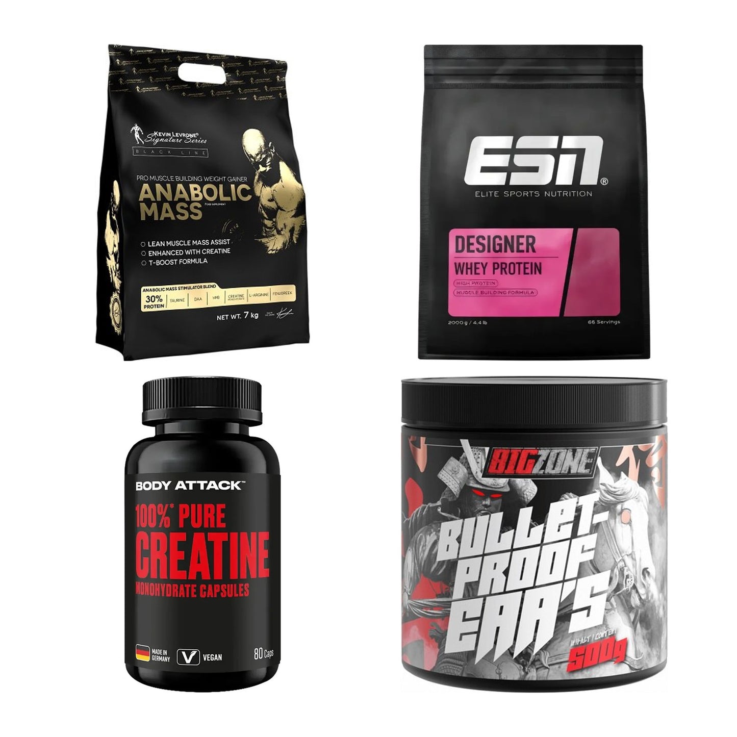 Masseaufbau für Fortgeschrittene: Kevin Levrone Anabolic + 3 weitere – alle enthaltenen Artikel