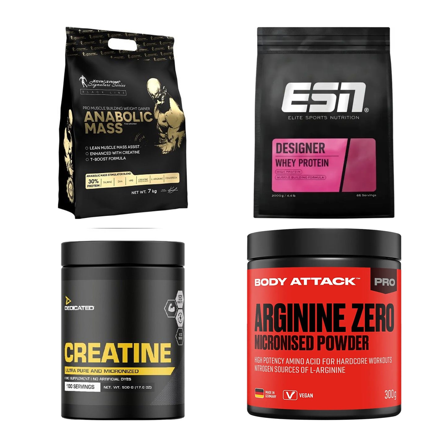 Masseaufbau für Fortgeschrittene: Kevin Levrone Anabolic + 3 weitere – alle enthaltenen Artikel
