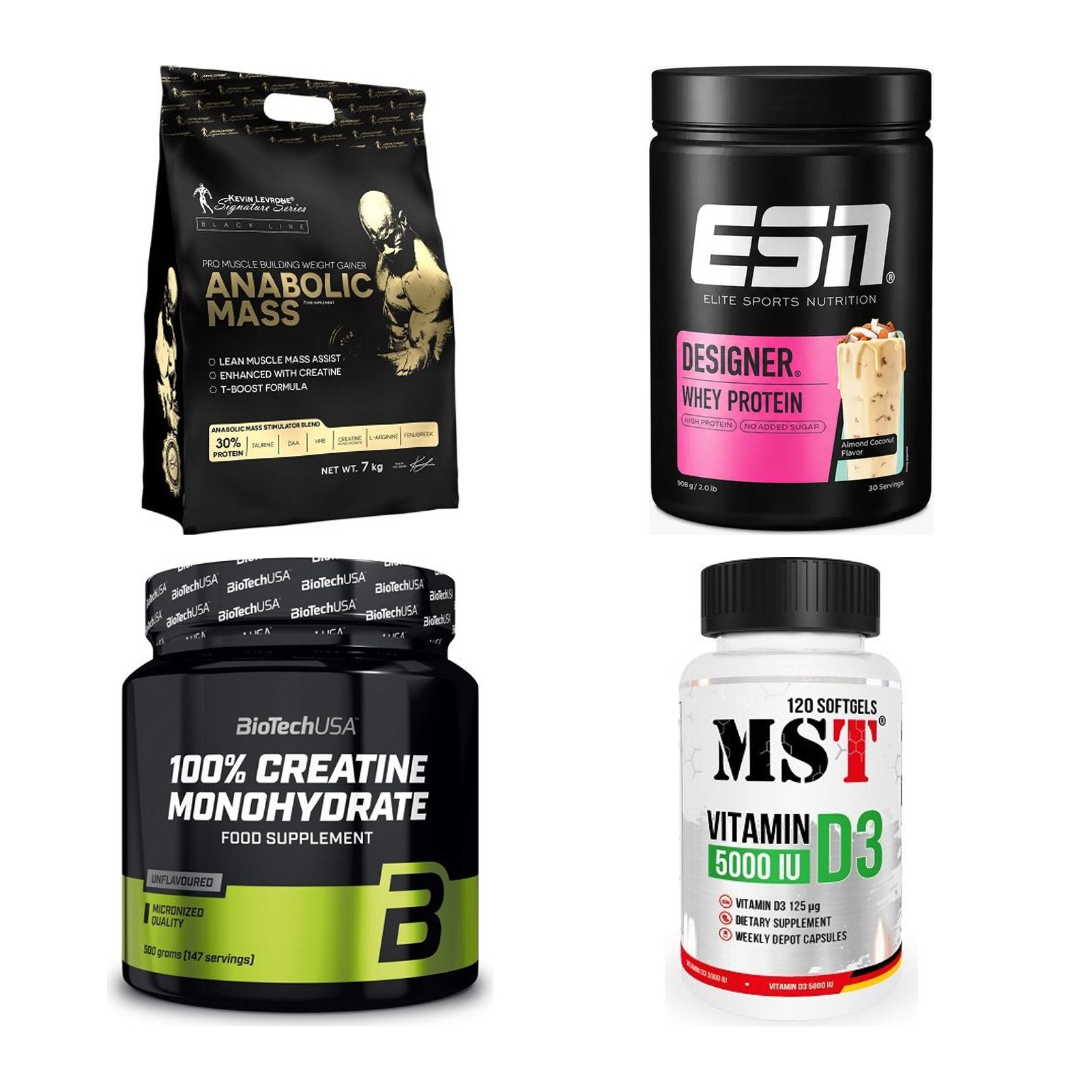 Masseaufbau für Fortgeschrittene: Kevin Levrone Anabolic + 3 weitere – alle enthaltenen Artikel