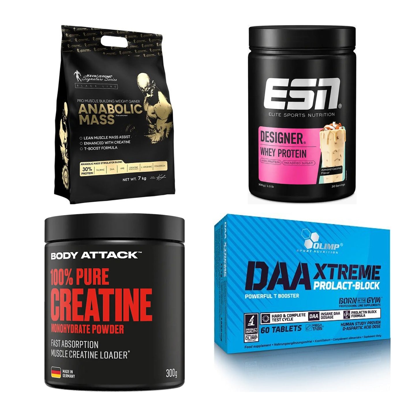 Masseaufbau für Fortgeschrittene: Kevin Levrone Anabolic + 3 weitere – alle enthaltenen Artikel