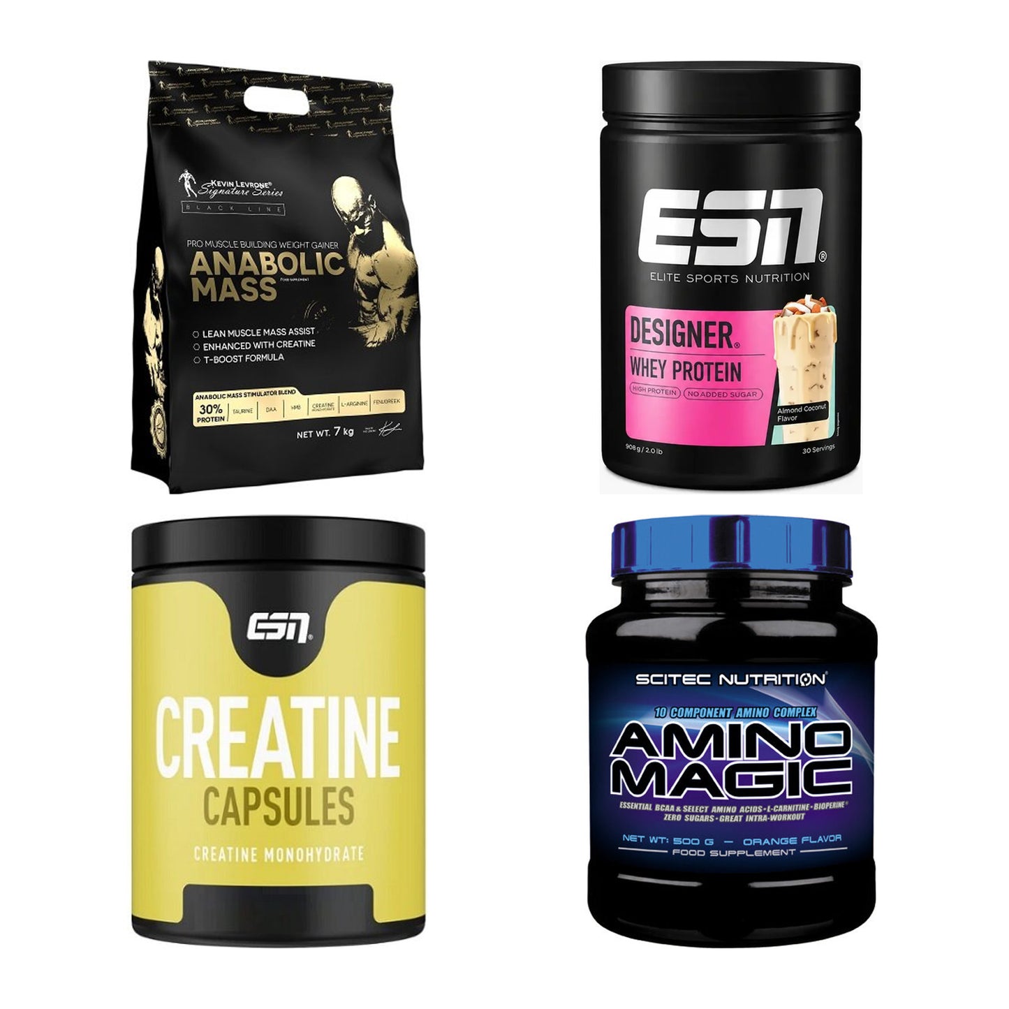 Masseaufbau für Fortgeschrittene: Kevin Levrone Anabolic + 3 weitere – alle enthaltenen Artikel